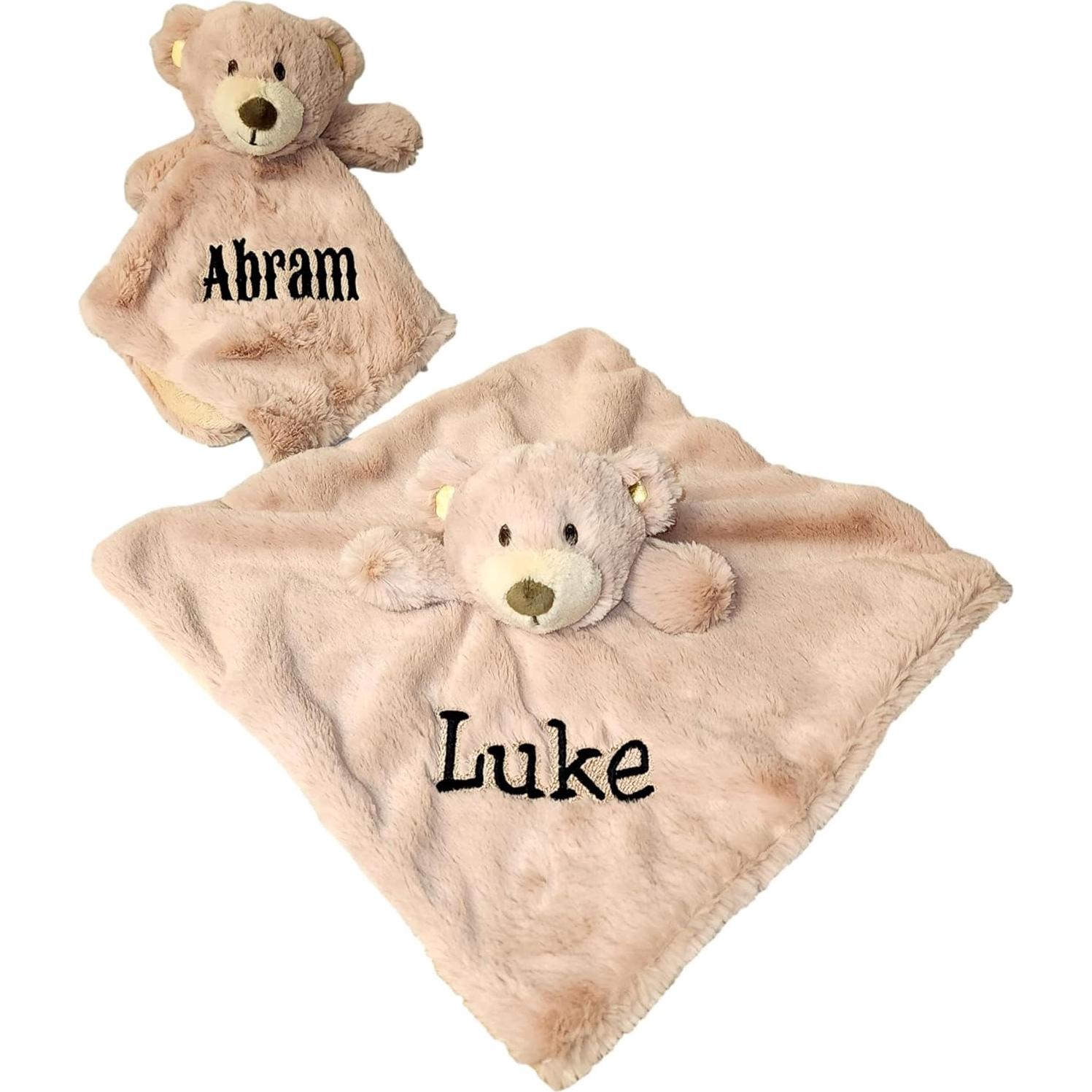 Manta de Seguridad Personalizada SONA G con Oso Marrón 35.56 cm