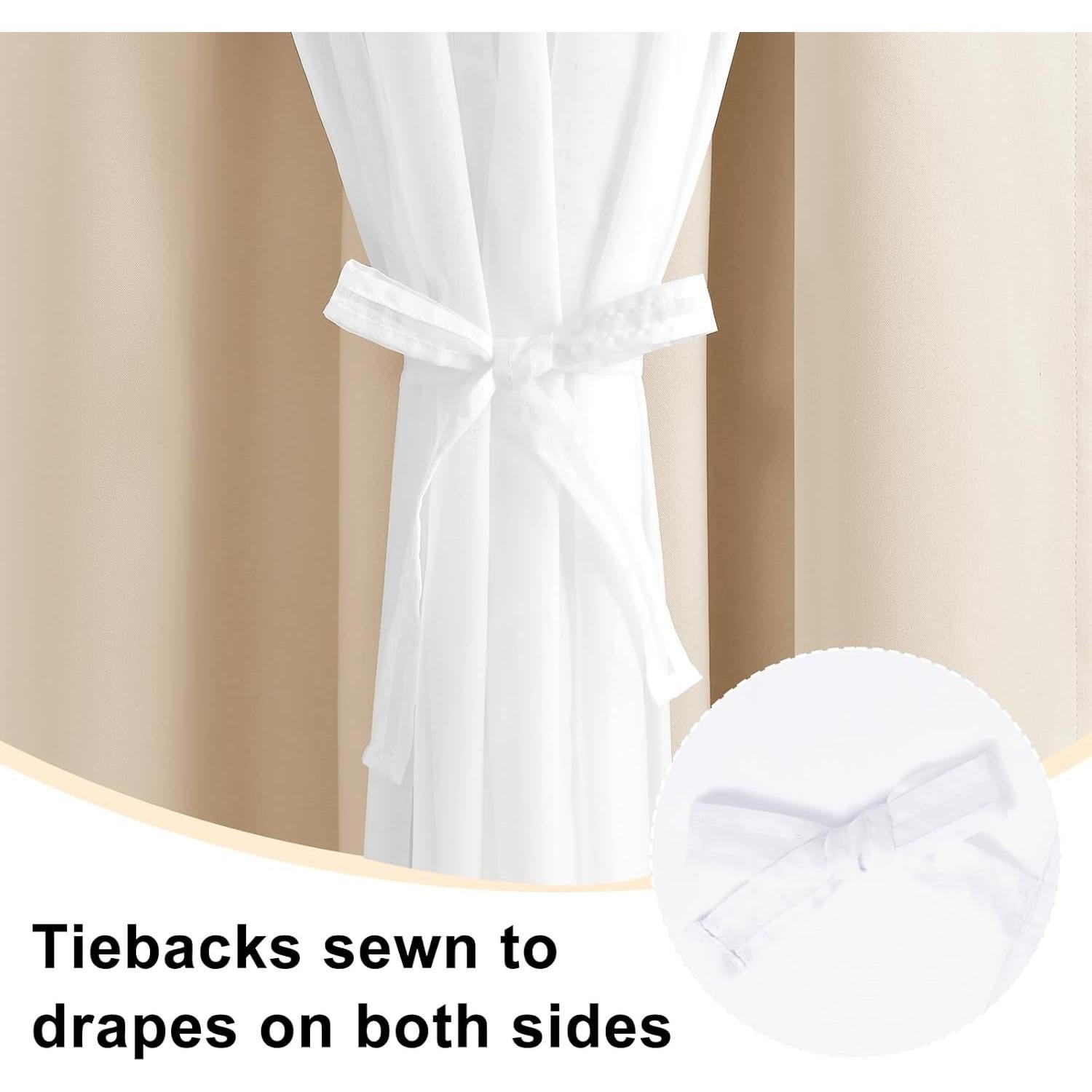 Cortinas Blackout Hiasan 2 Paneles 96.5x213.4 cm Beige