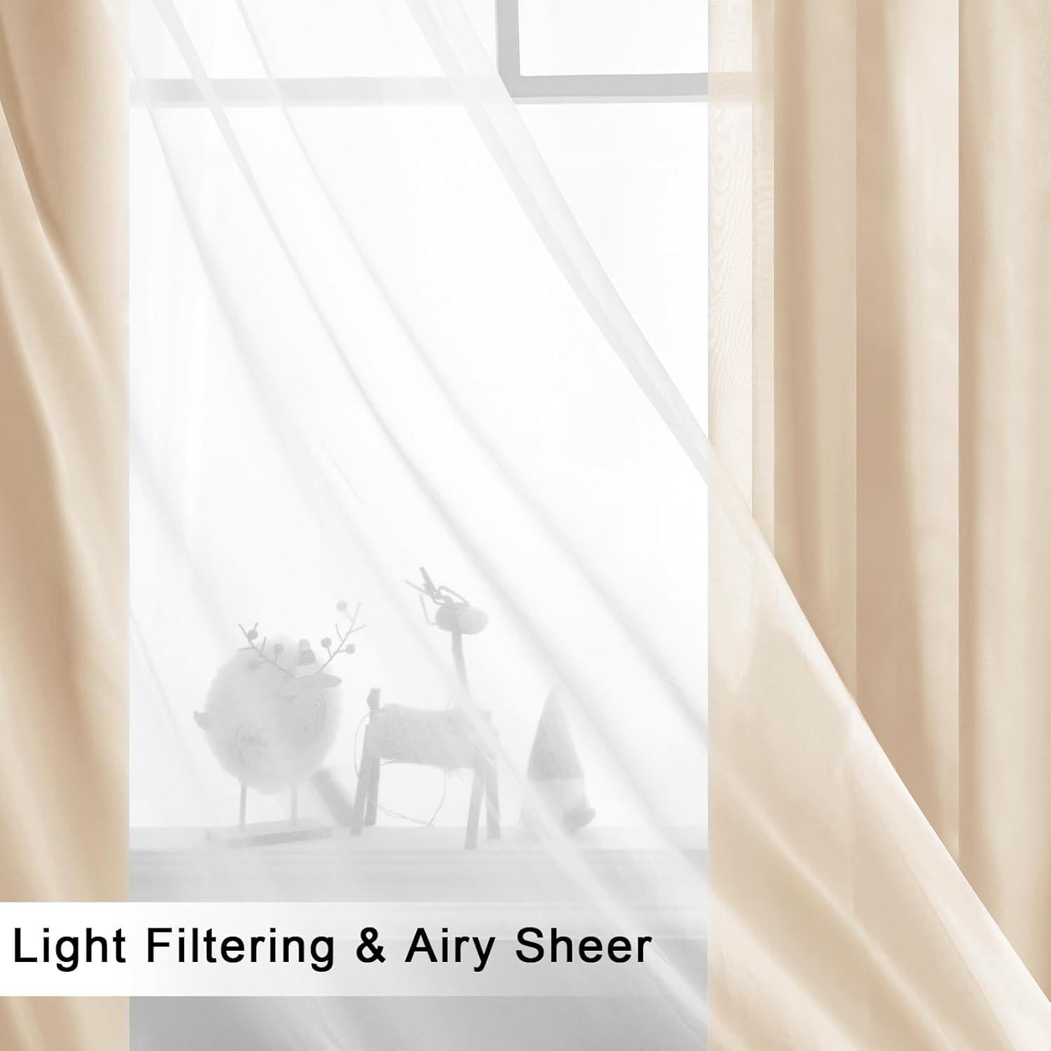 Cortinas Blackout Hiasan 2 Paneles 96.5x213.4 cm Beige