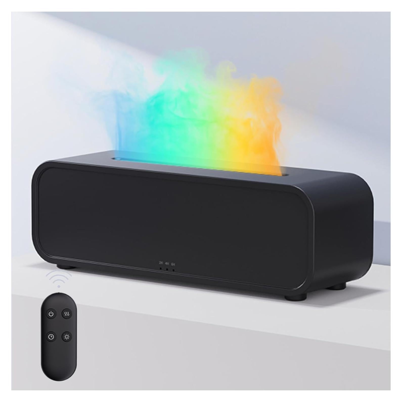 Difusor de Aromaterapia Genérico 250ml con Llama Sonido Negro