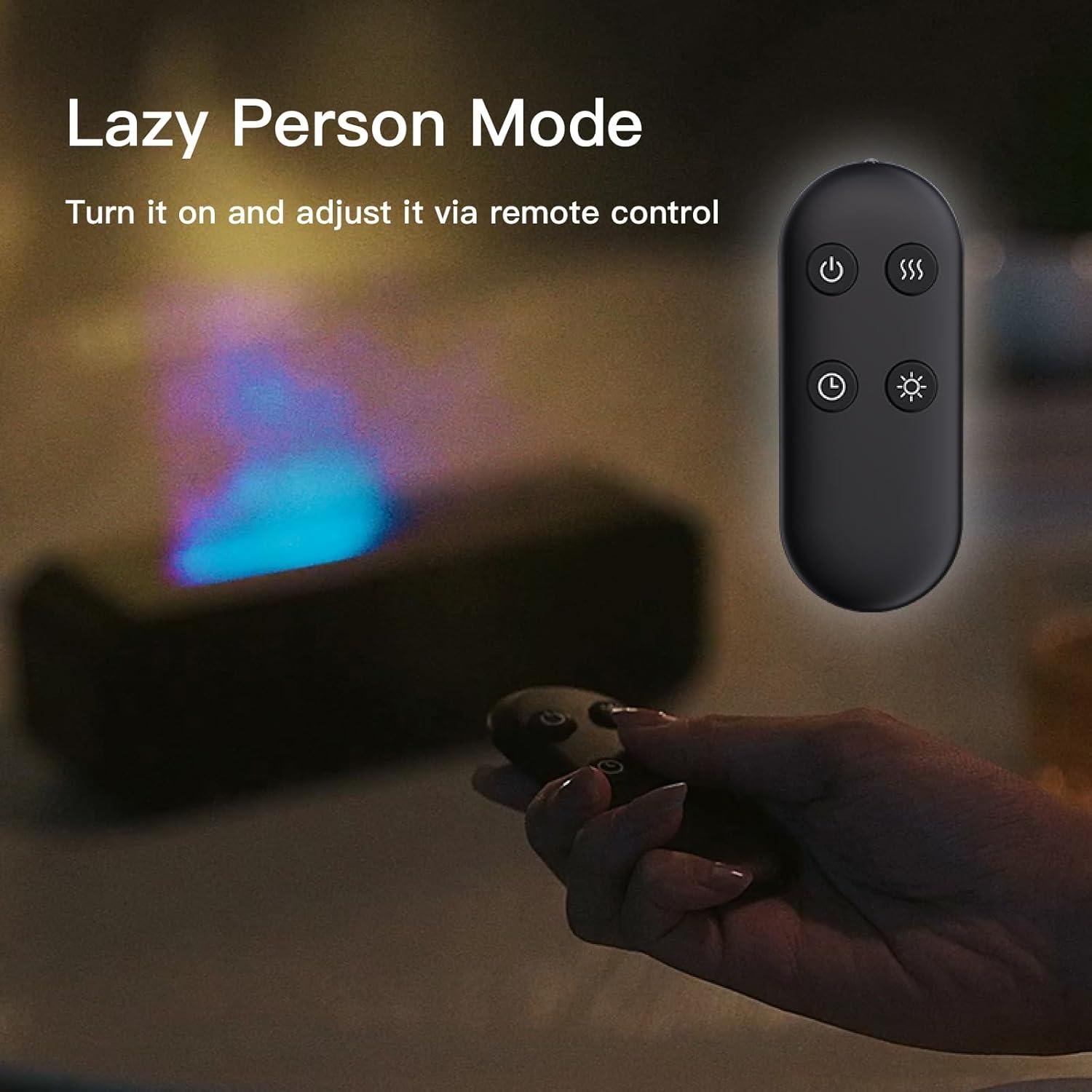 Difusor de Aromaterapia Genérico 250ml con Llama Sonido Negro