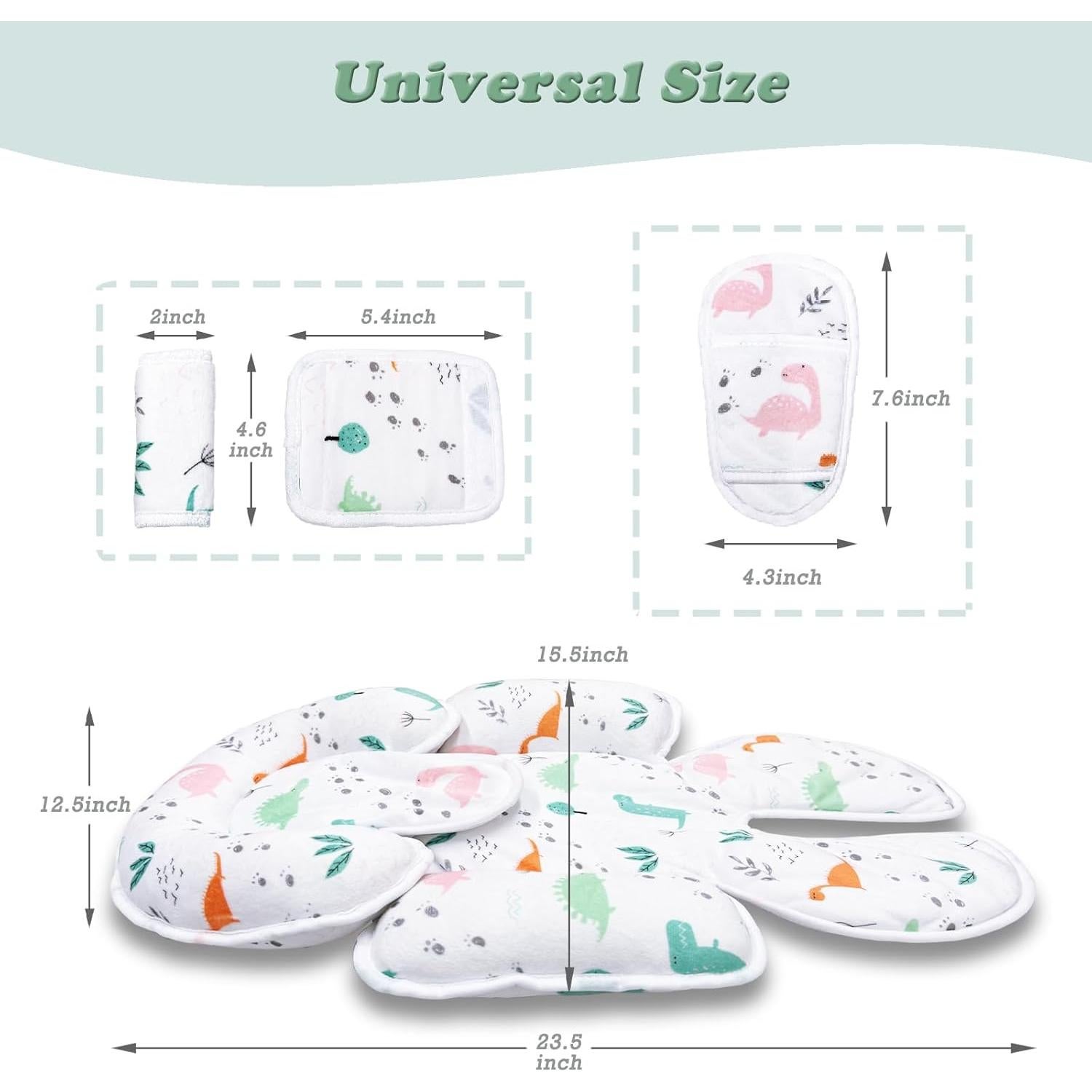 Cojín Infantil para Asiento de Auto Dinosaurios - Universal