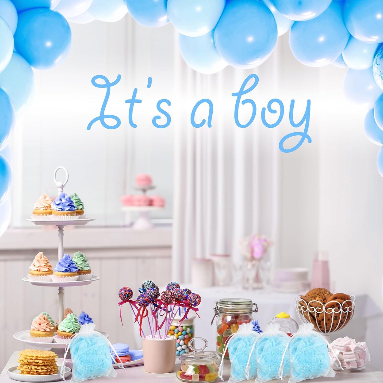 24 Recuerdos Baby Shower Funnymoom Esponjas Ducha Azules