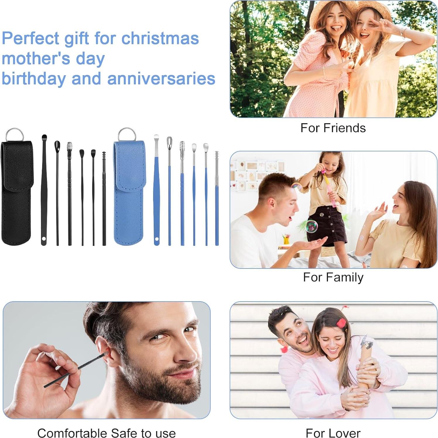 Kit de Limpieza de Oídos 6 Piezas Acero Inoxidable CIATBYYJ