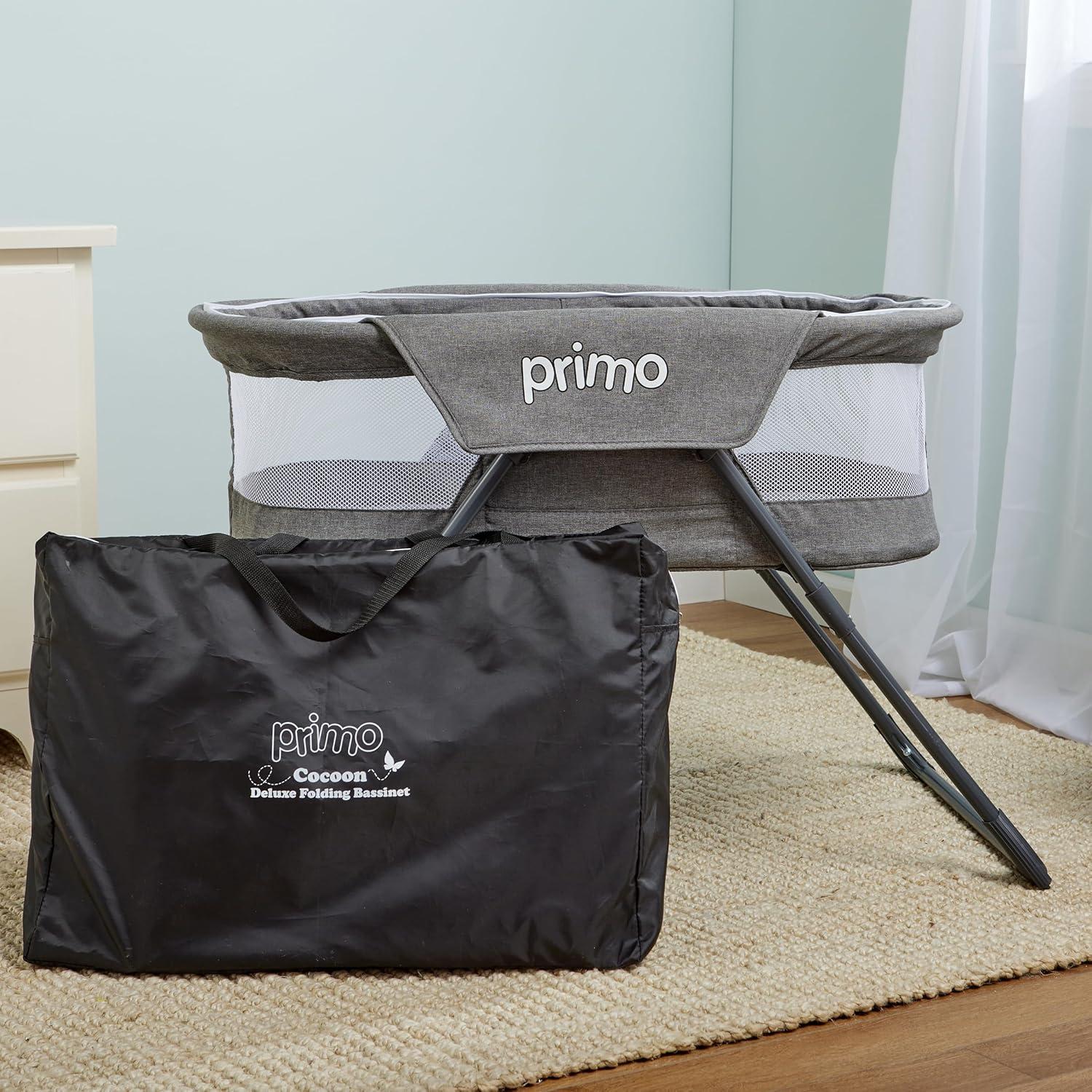 Cuna de Viaje Plegable Primo Deluxe Gris Heather - 90.2x48.3cm