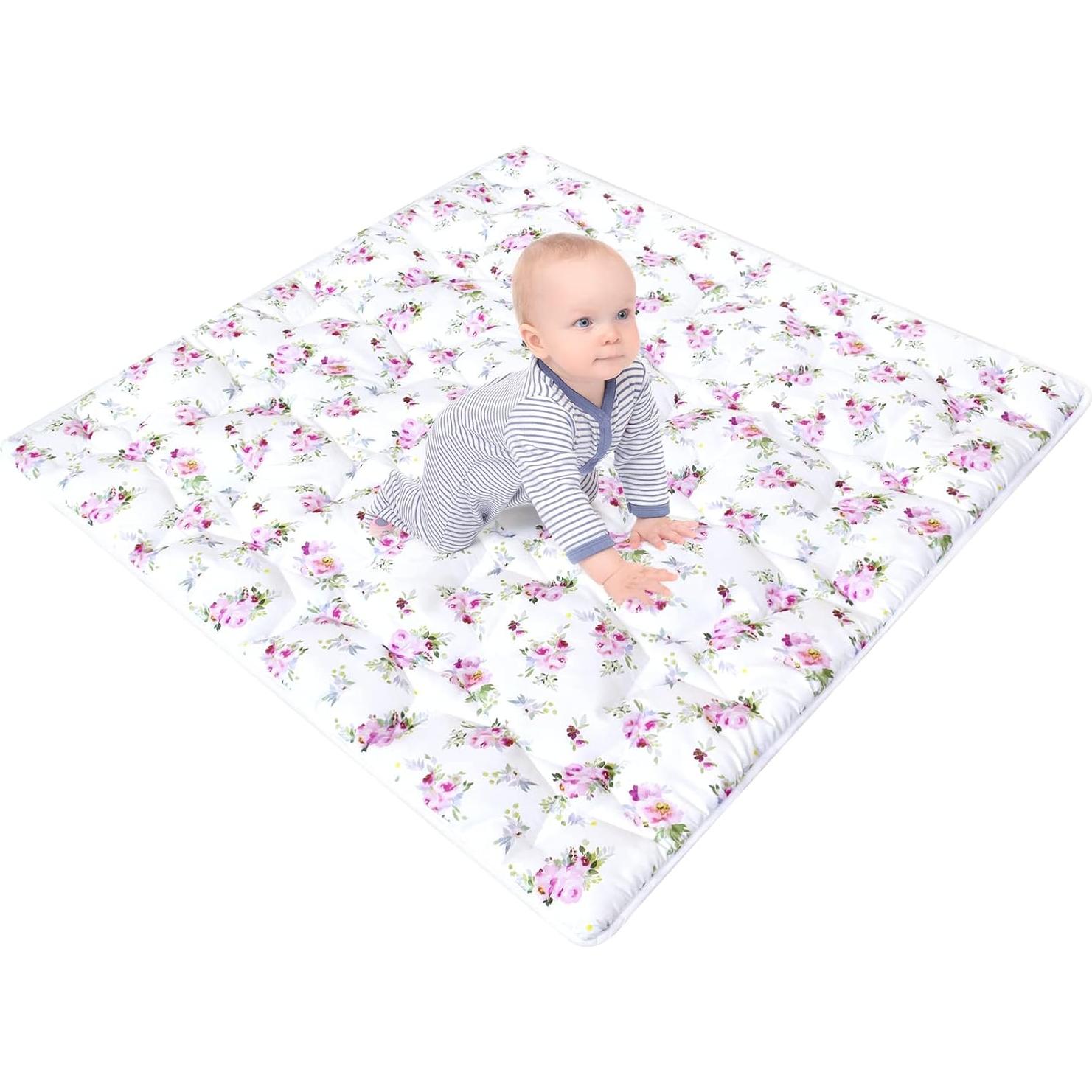 Alfombra de Juego Moonsea 127x127 cm Floral Antideslizante