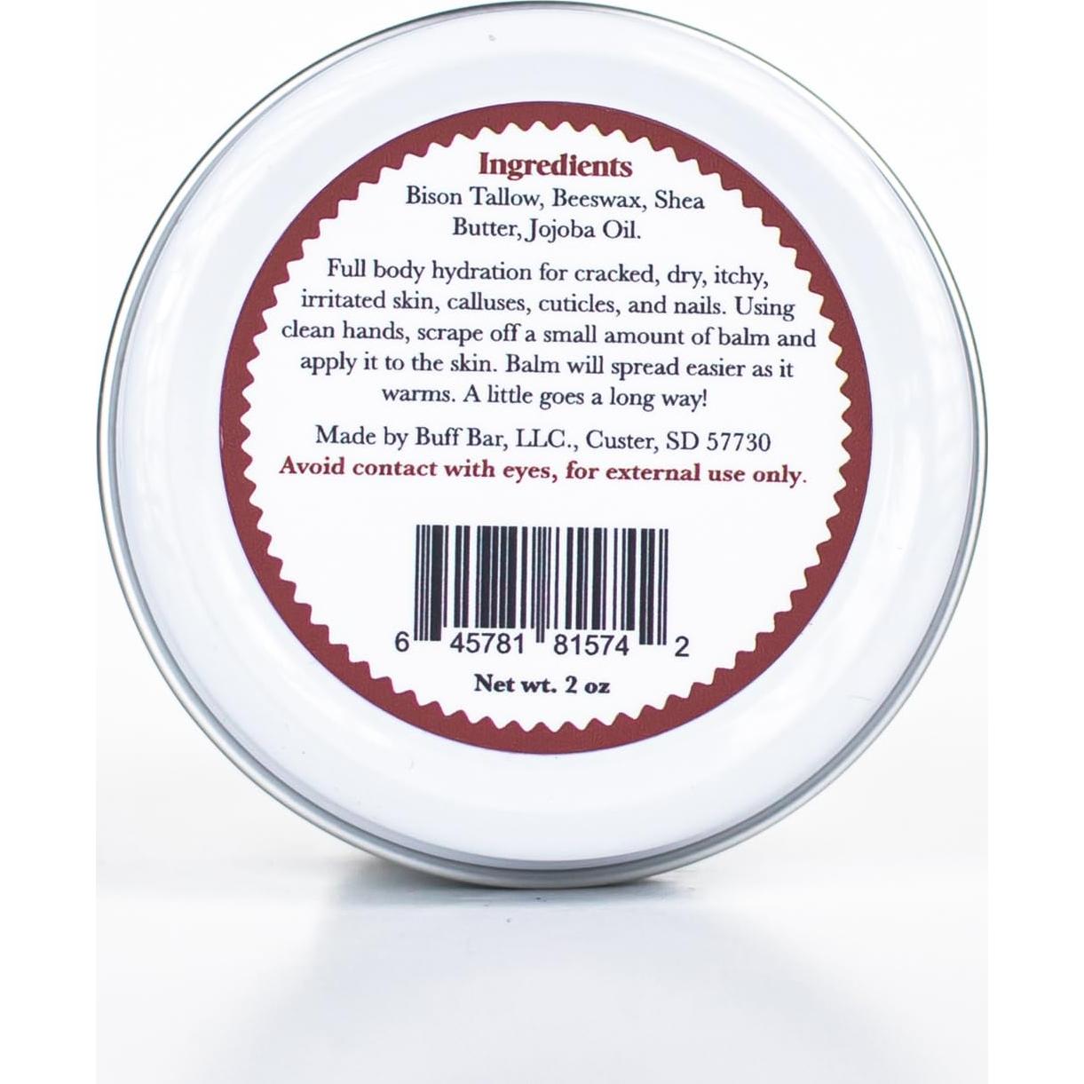 Salve Hidratante BUFF BAR de Sebo de Bisonte 56.7g Sin Fragancia