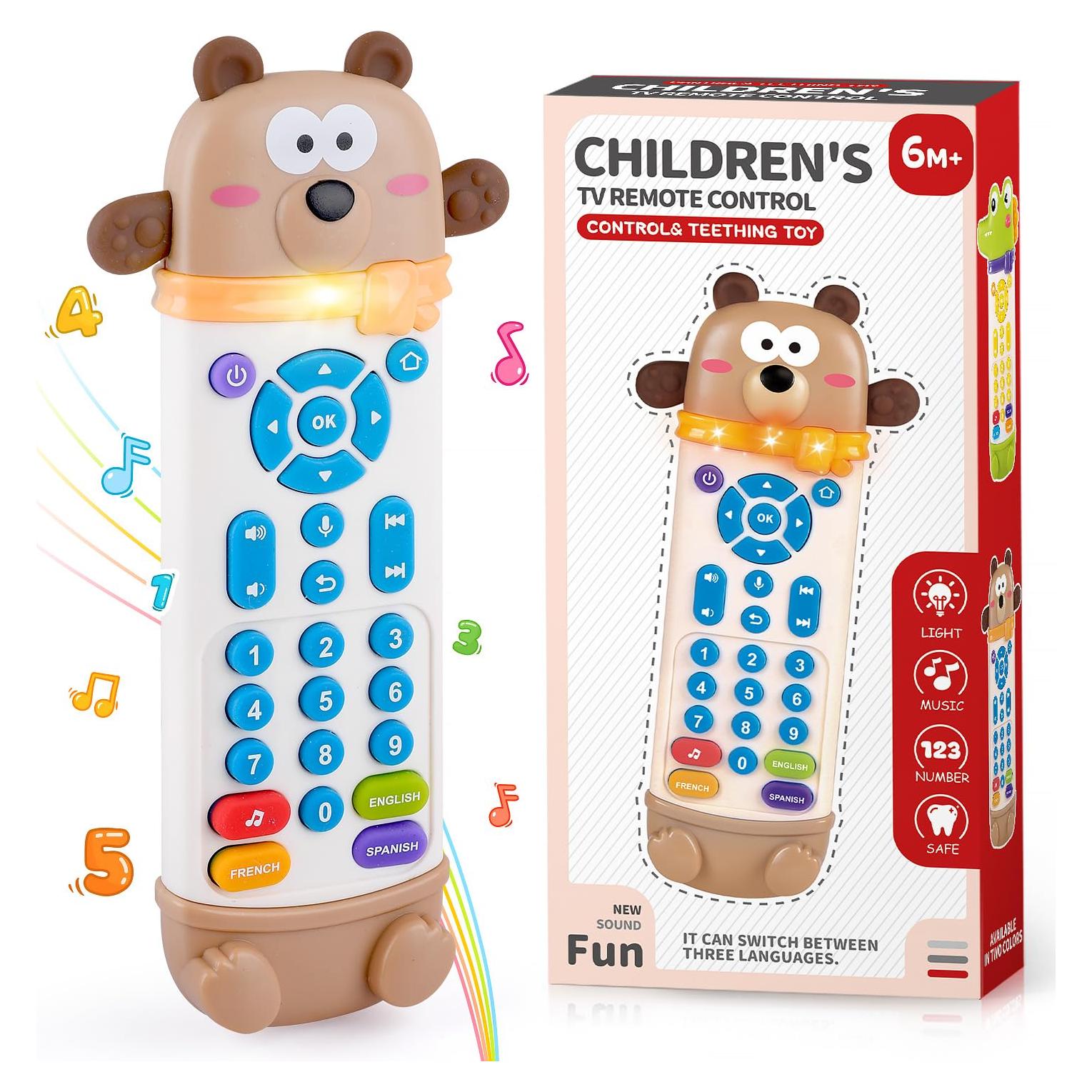 Juguete Control Remoto Bebé Oso Marrón con Luces y Sonidos