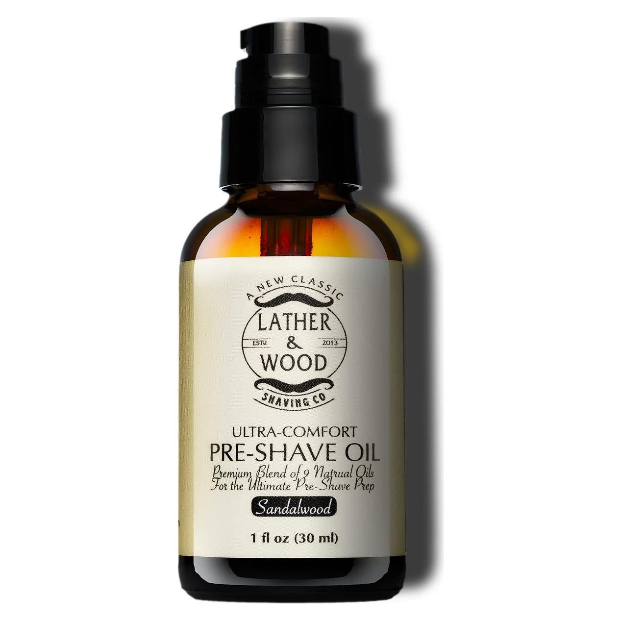 Aceite Pre Afeitado Lather & Wood Sándalo 28.35 ml Natural