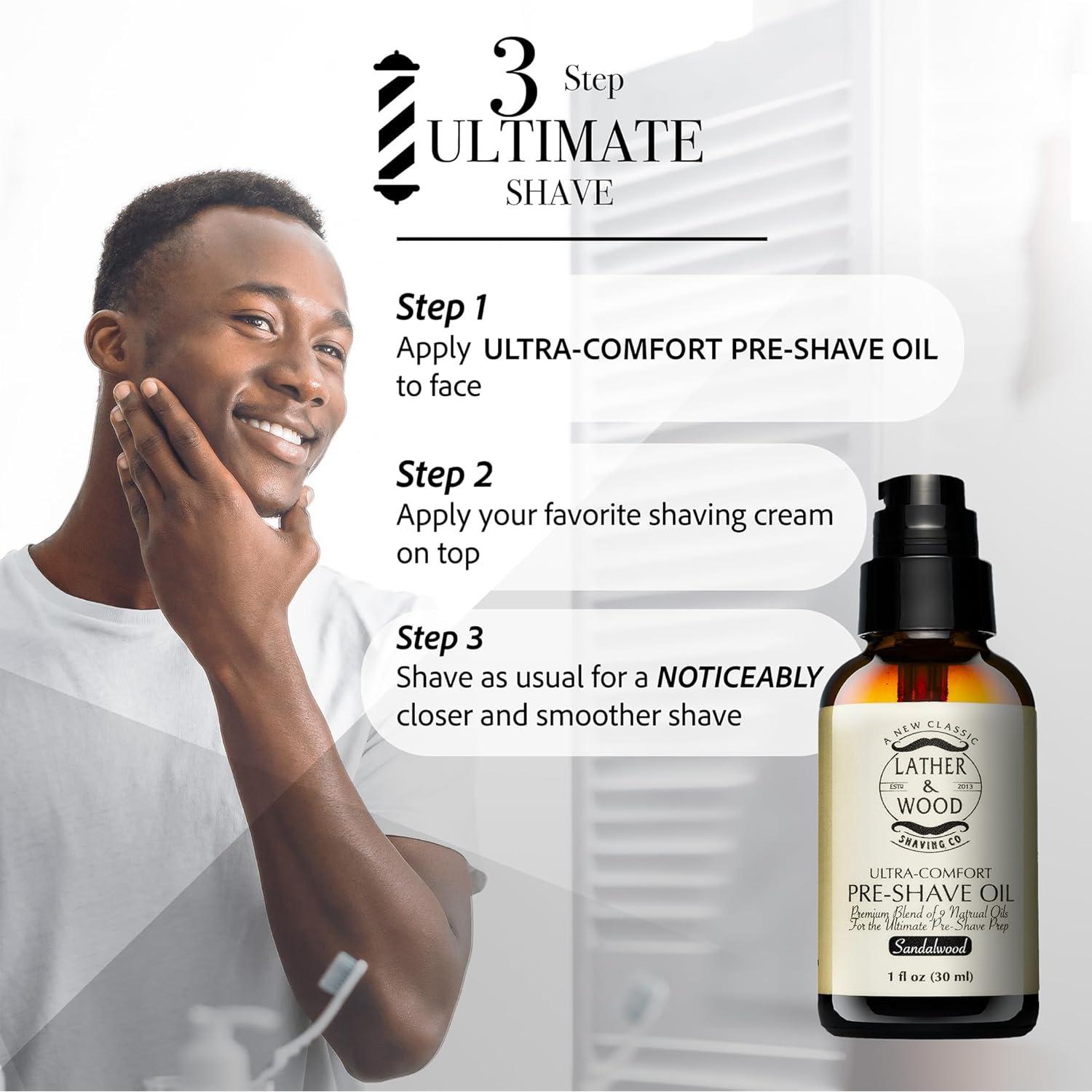 Aceite Pre Afeitado Lather & Wood Sándalo 28.35 ml Natural