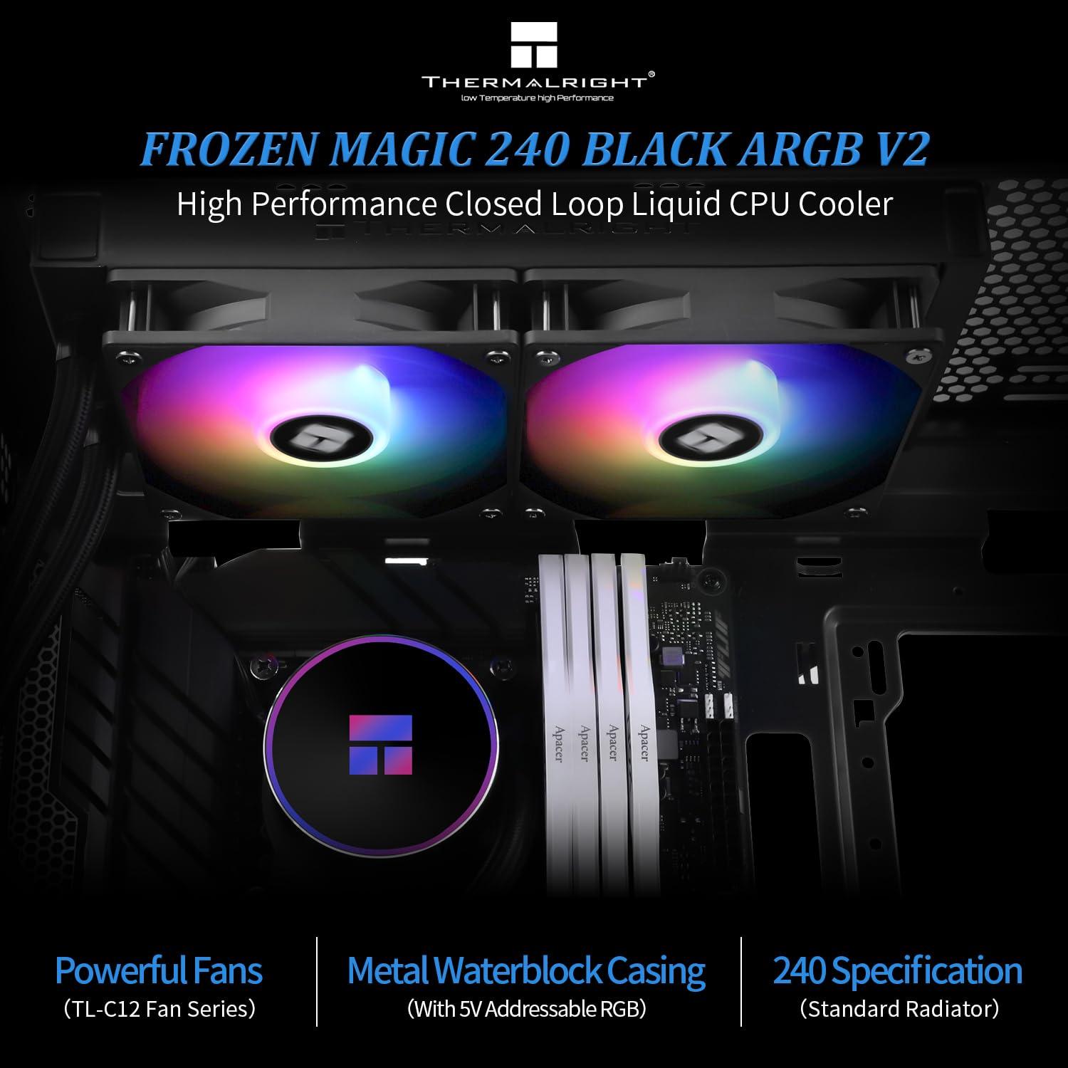 Enfriador AIO de CPU Magia 240 Negro ARGB V2 240mm
