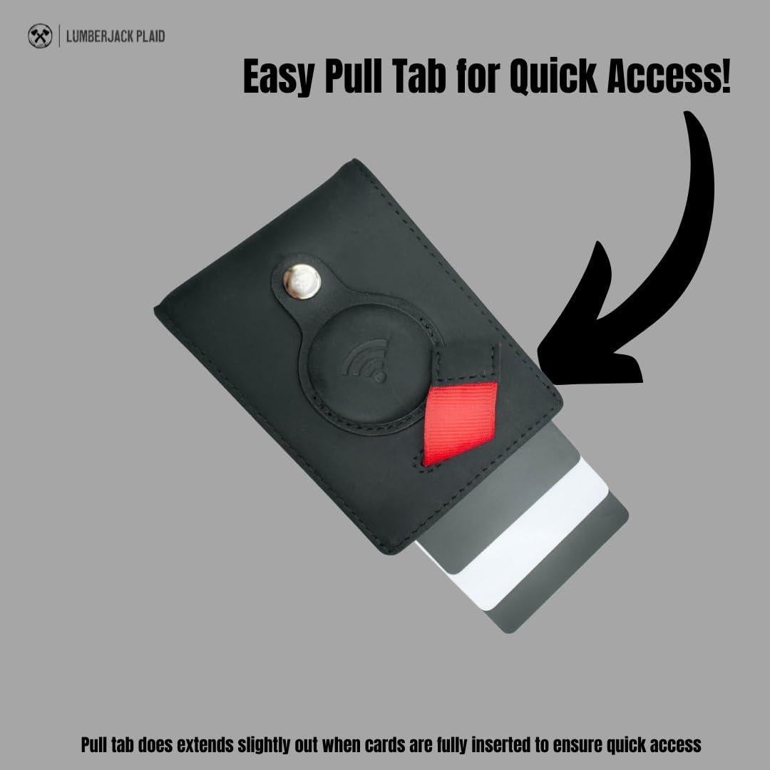 Billetera Bifold de Cuero Genuino Lumberjack para AirTag - RFID