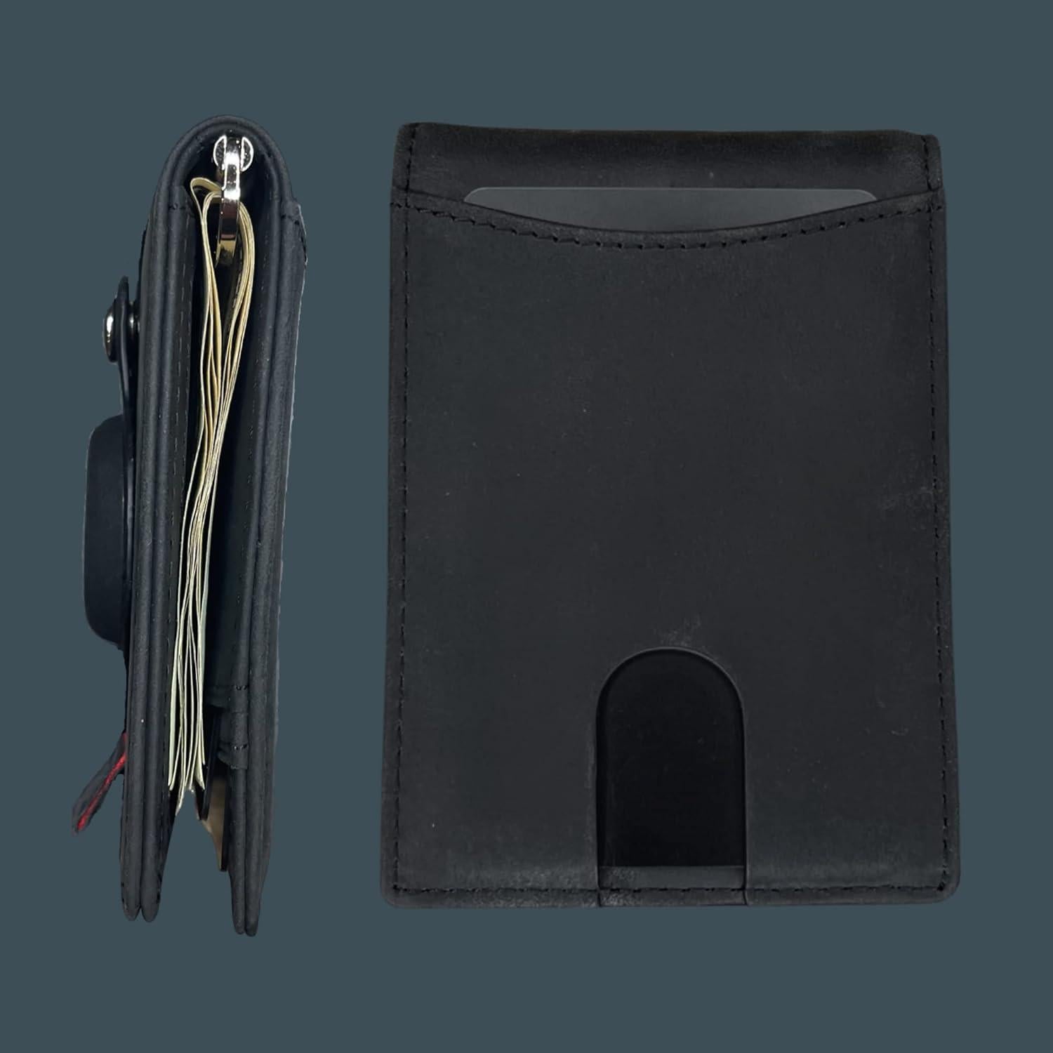 Billetera Bifold de Cuero Genuino Lumberjack para AirTag - RFID