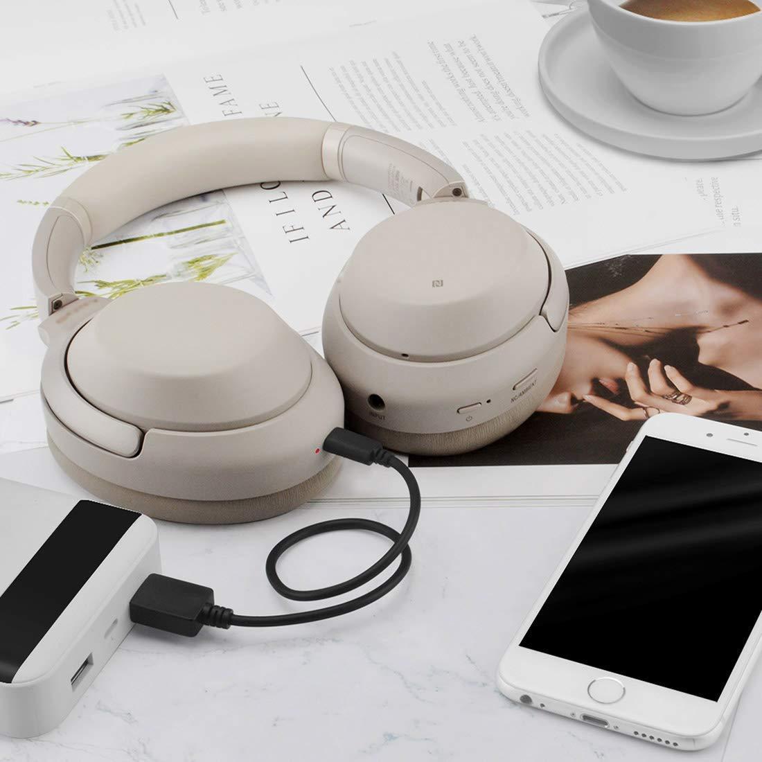 Cable de Carga USB C Adhiper 50cm para Auriculares Sony