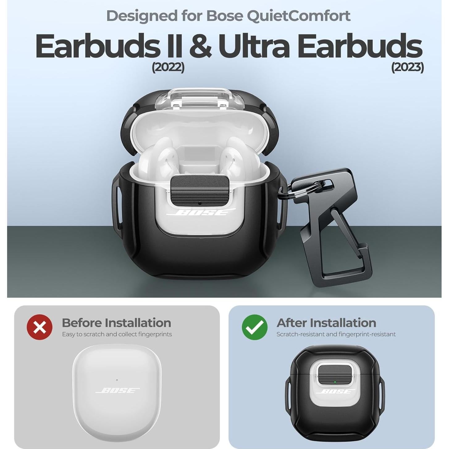 Funda Protectora Dexnor para Bose QuietComfort II y Ultra - Negro