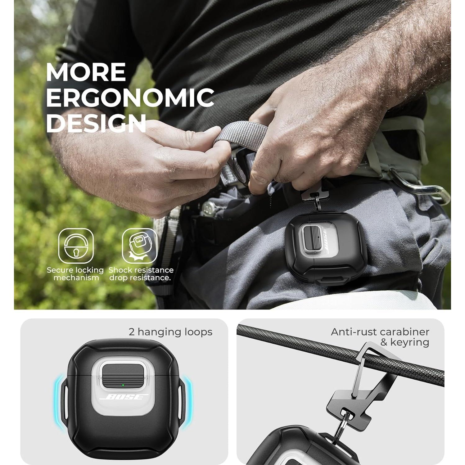 Funda Protectora Dexnor para Bose QuietComfort II y Ultra - Negro