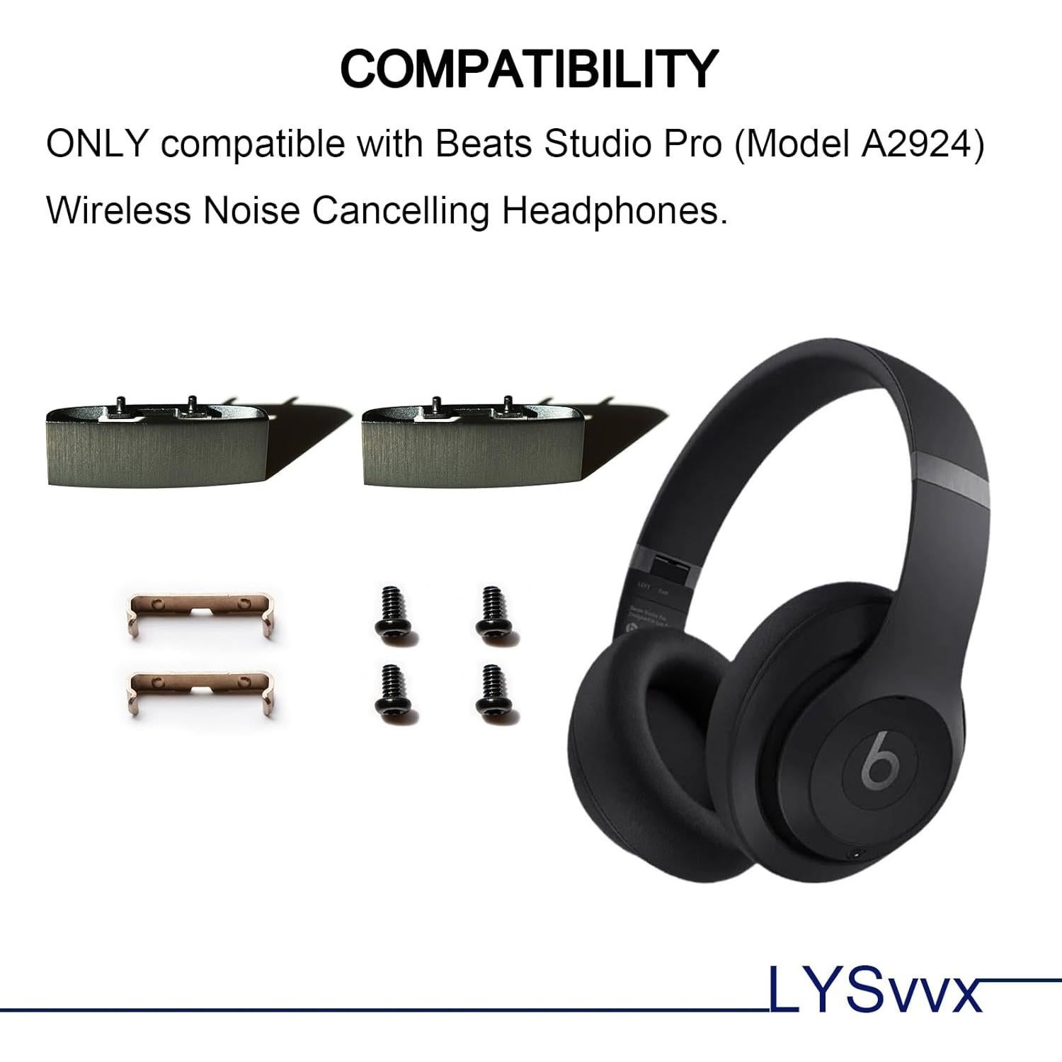 Bisagra de Repuesto LYSvvx para Auriculares Beats Studio Pro - Negro