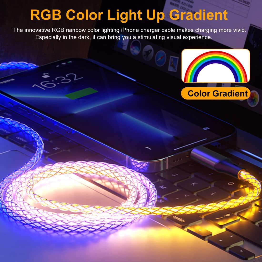 Cable de Carga Rápida USB-C a Lightning BAVNCO 1.0m MFi RGB
