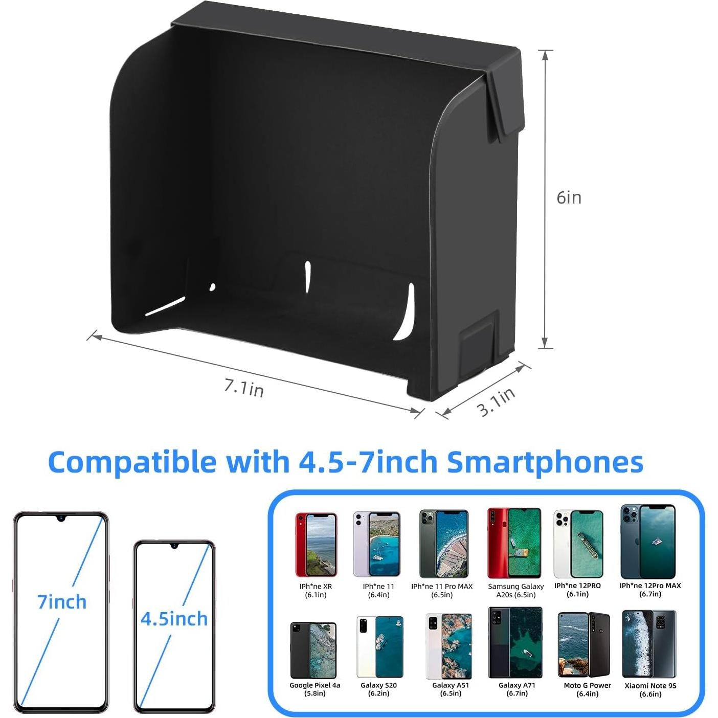 Capota Solar HeiyRC para Drones DJI Mini 2/3/Air 3 - Anti-reflejo