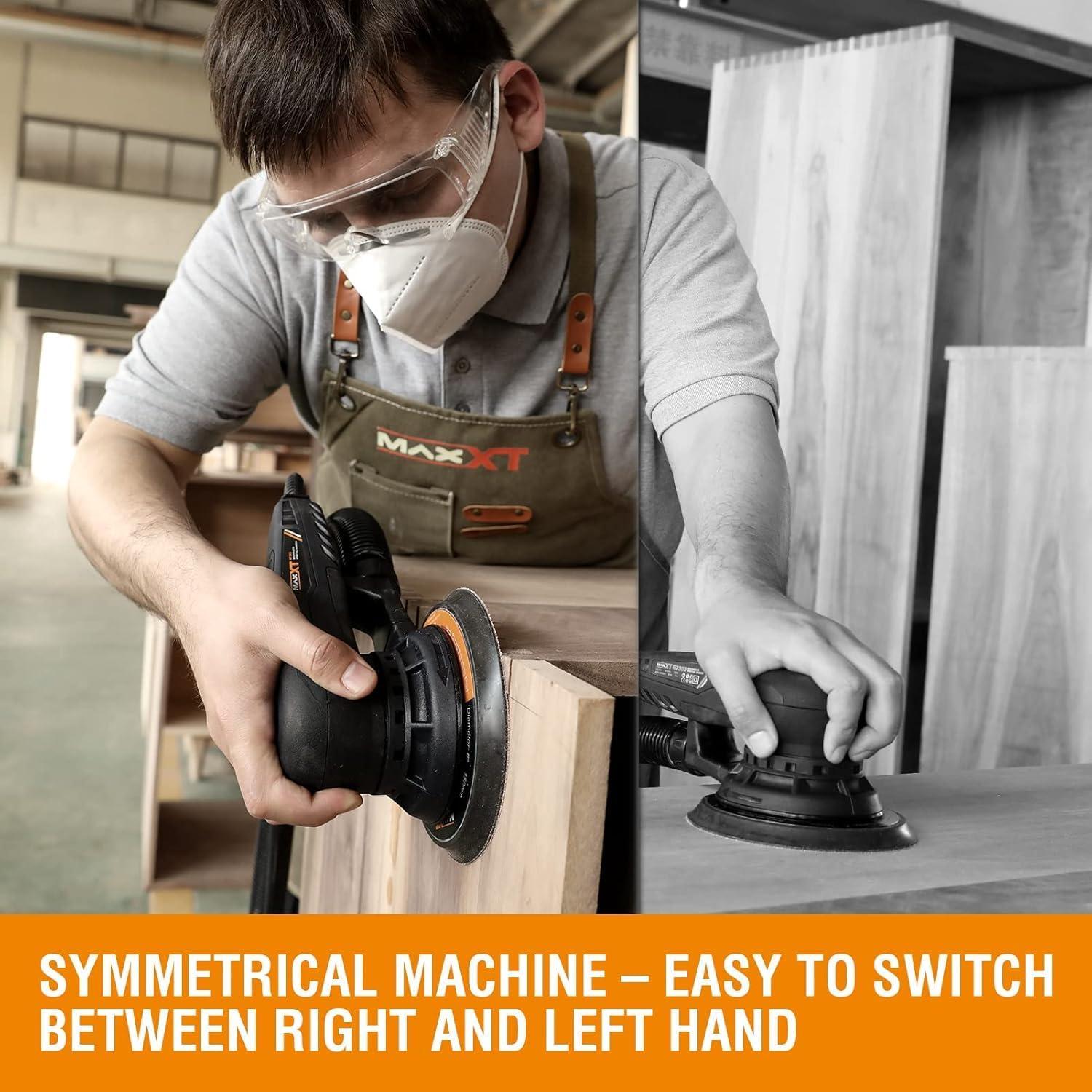 Lijadora Orbital Aleatoria MAXXT 350W 2.5mm con Velocidad Variable