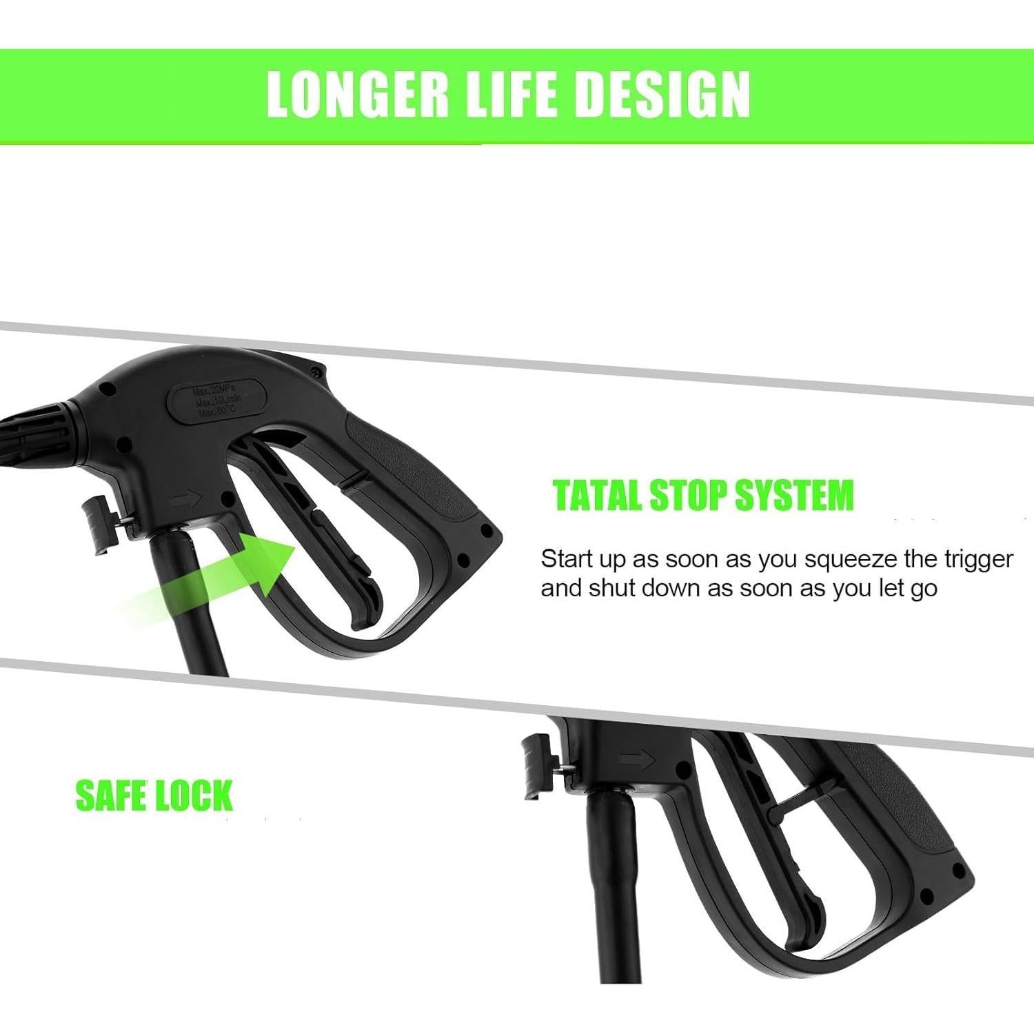 Limpiador a Presión Imdot 2025 5000 PSI 10.6 L/min Verde Claro