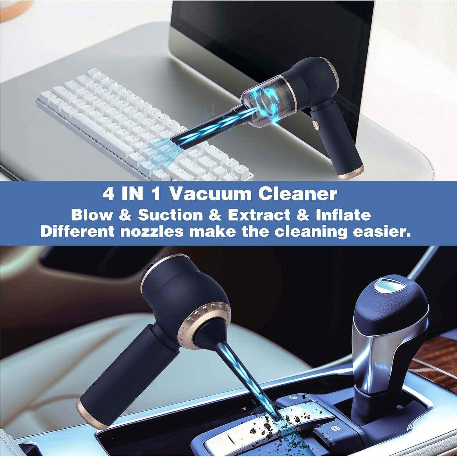 Aspiradora de Mano Inalámbrica Ecoflick QZ-V602 4000Pa 4 en 1