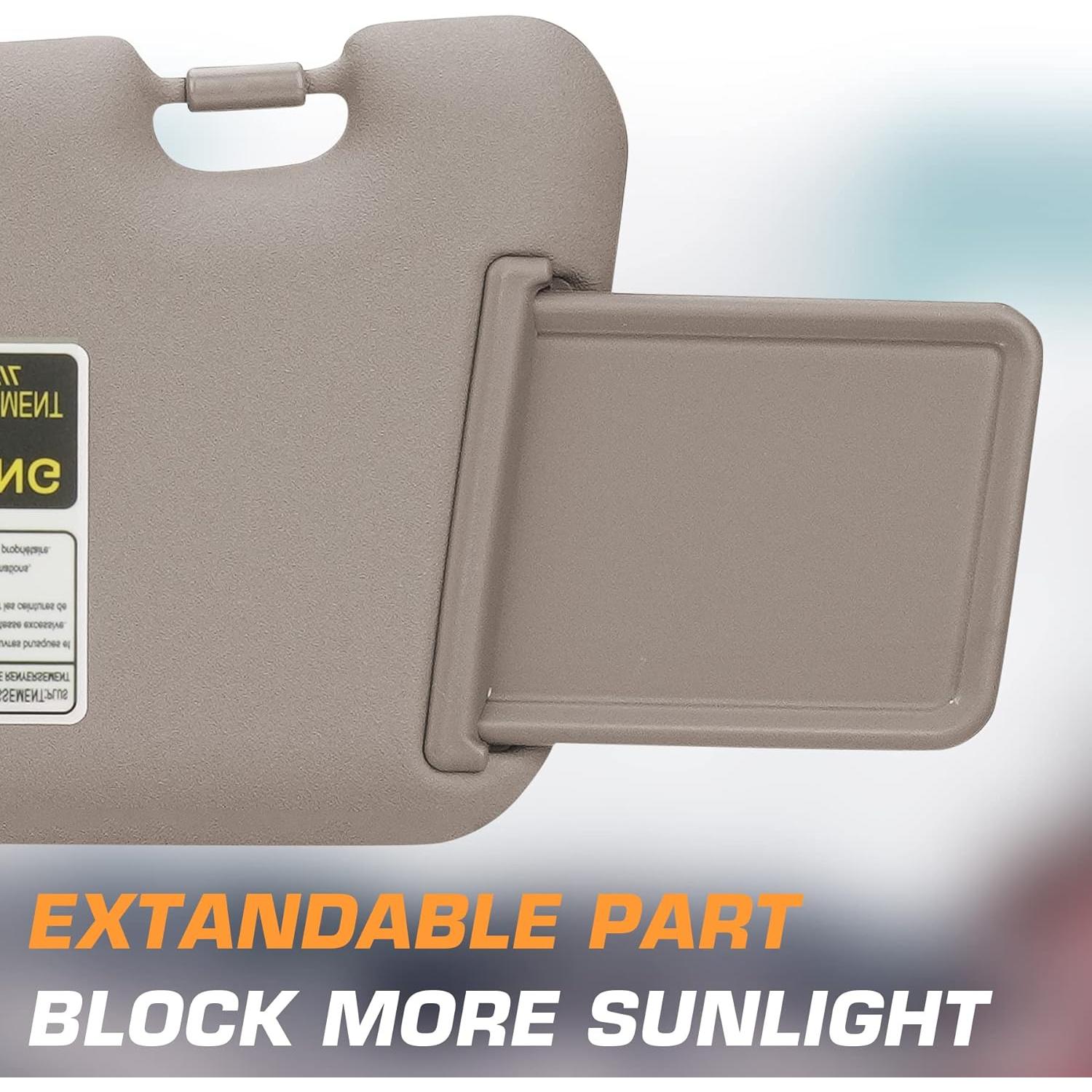 Visera Lateral Izquierda TadaMark Beige con Luz para Toyota Highlander 2008-2013