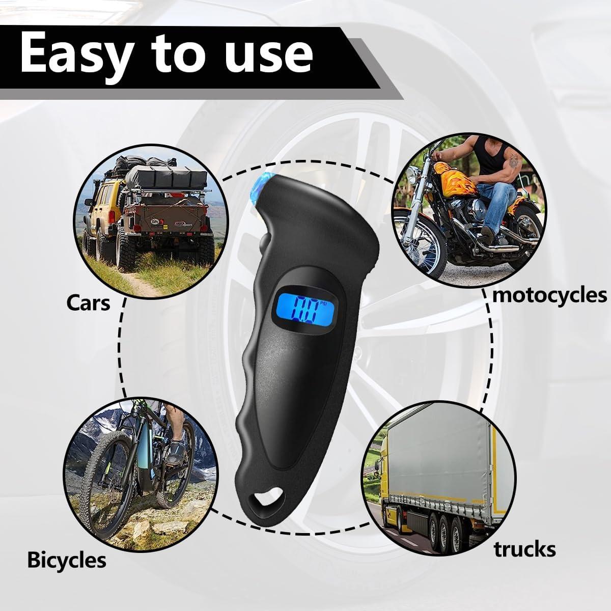 Medidor Digital de Presión de Neumáticos Kewucn 10.34 bar