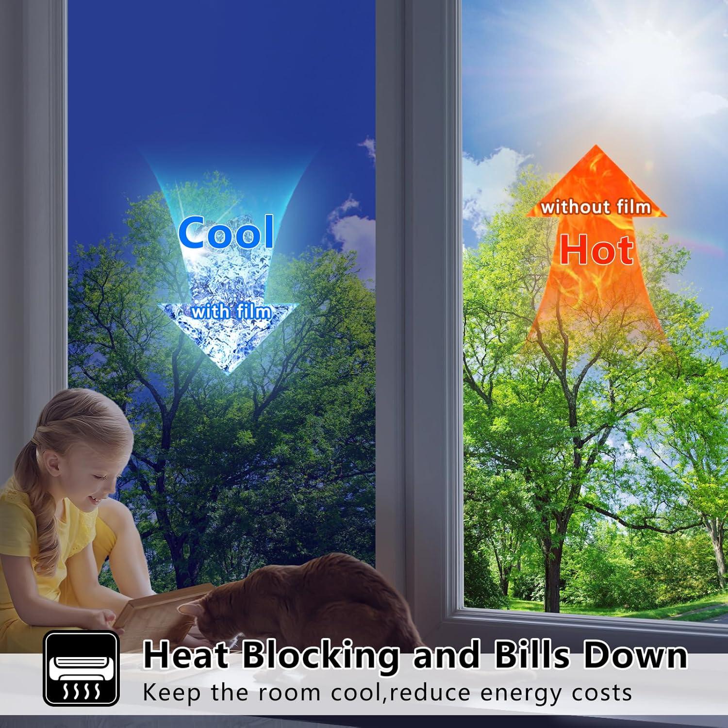 Película de Ventana Lmlpt 30x200 cm Azul Plata Autoadhesiva