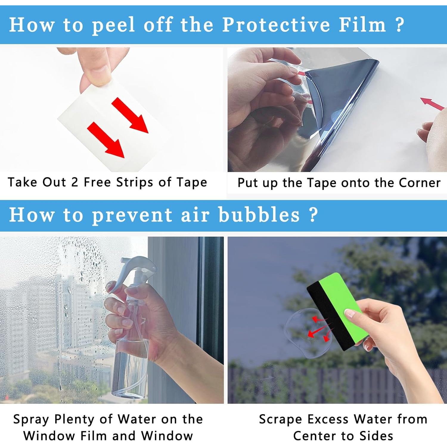 Película de Ventana Lmlpt 30x200 cm Azul Plata Autoadhesiva