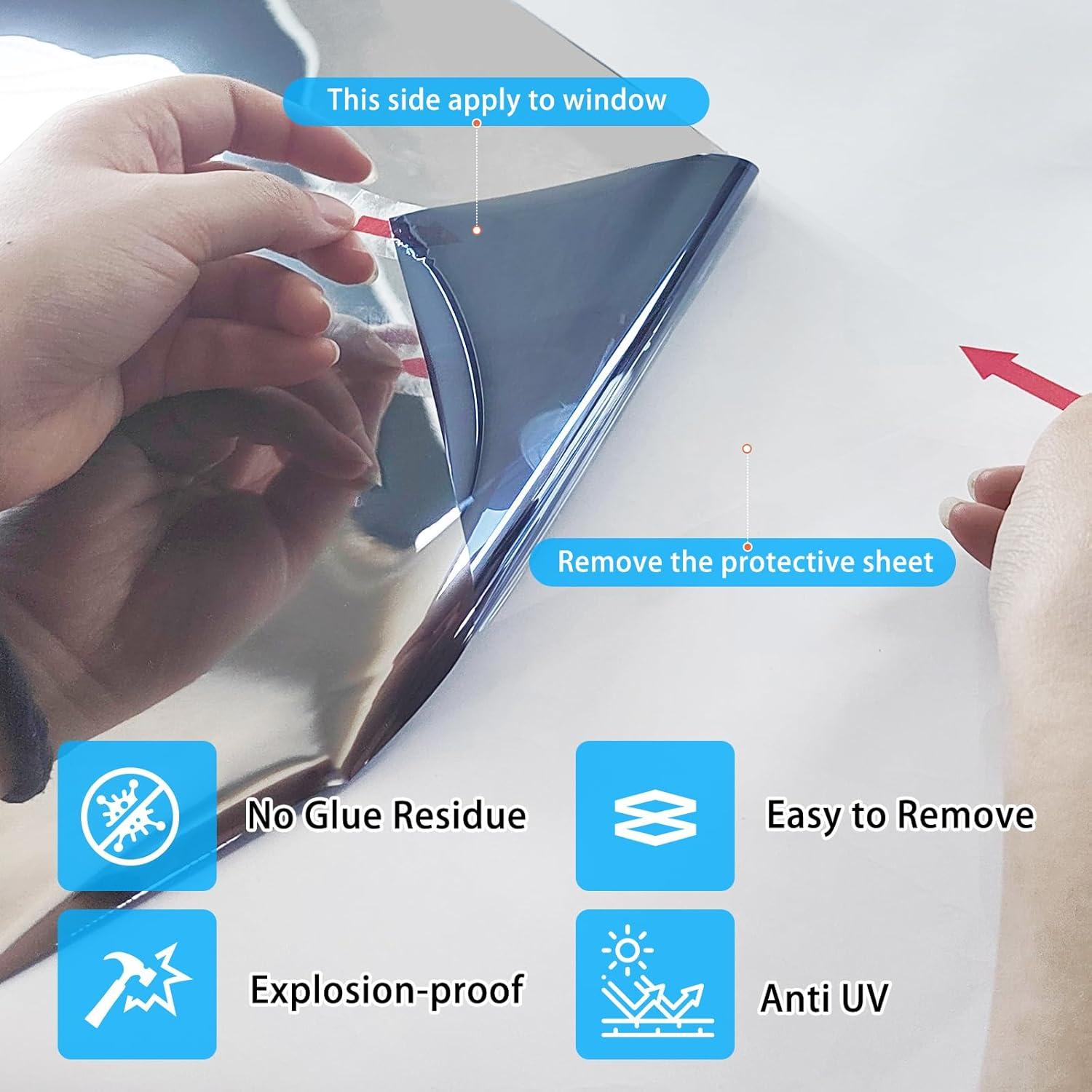 Película de Ventana Lmlpt 30x200 cm Azul Plata Autoadhesiva