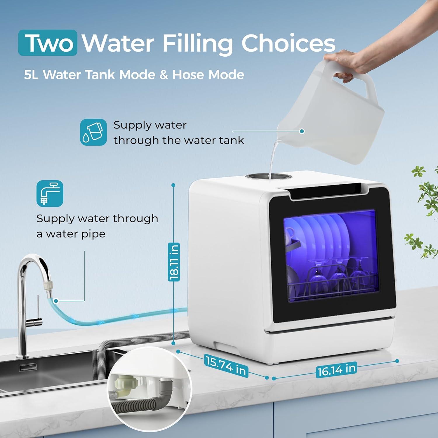 Lavavajillas Compacto Euhomy DW002-5A 8 Programas 5L