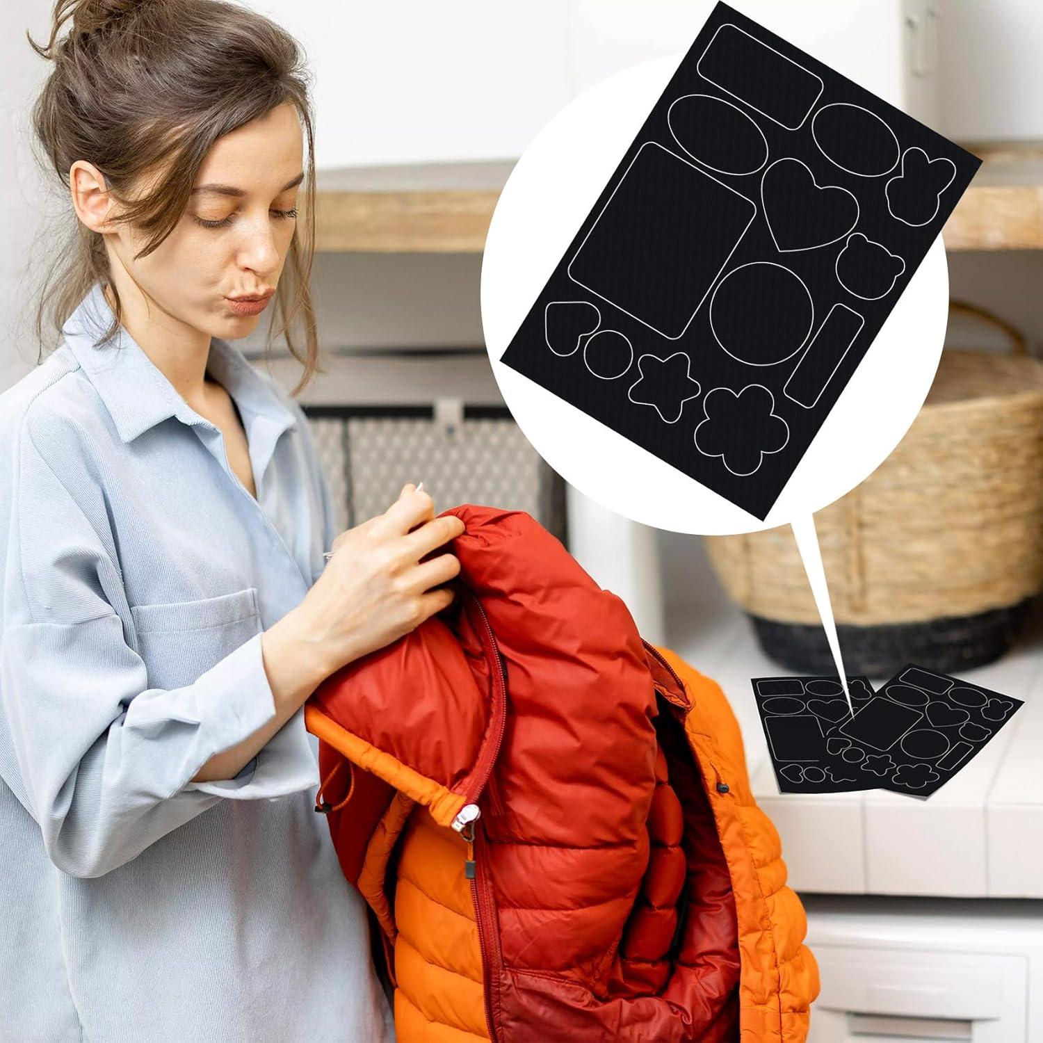 26 Parches de Reparación Autoadhesivos Pndeyo - Nylon Negro