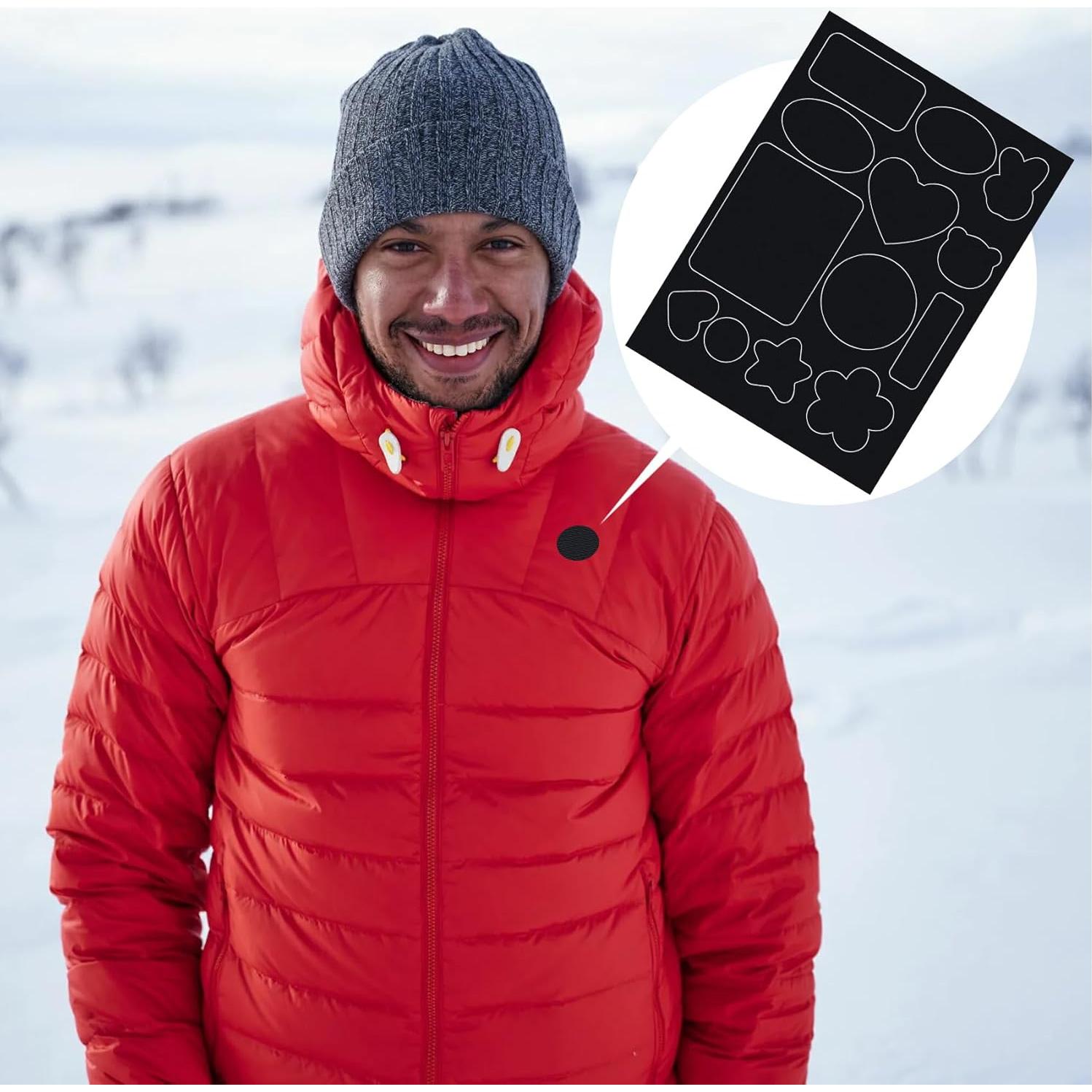 26 Parches de Reparación Autoadhesivos Pndeyo - Nylon Negro