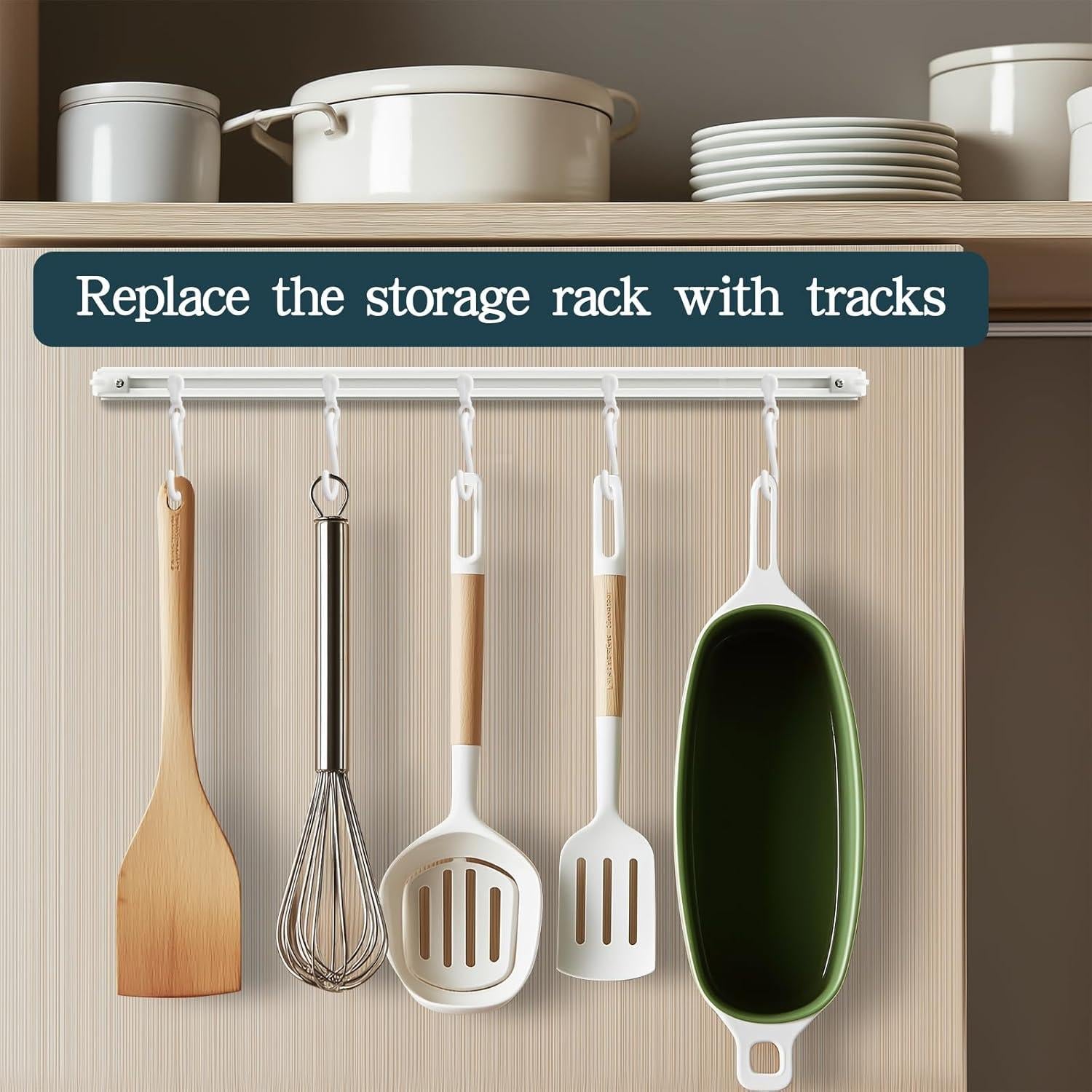 Riel de Cortina Adhesivo Gonnrly 1.66M Blanco Sin Perforar