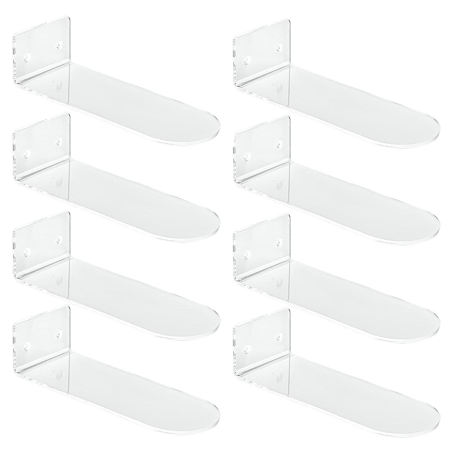 Estante Flotante para Zapatos IEEK 8 Piezas Acrílico Transparente