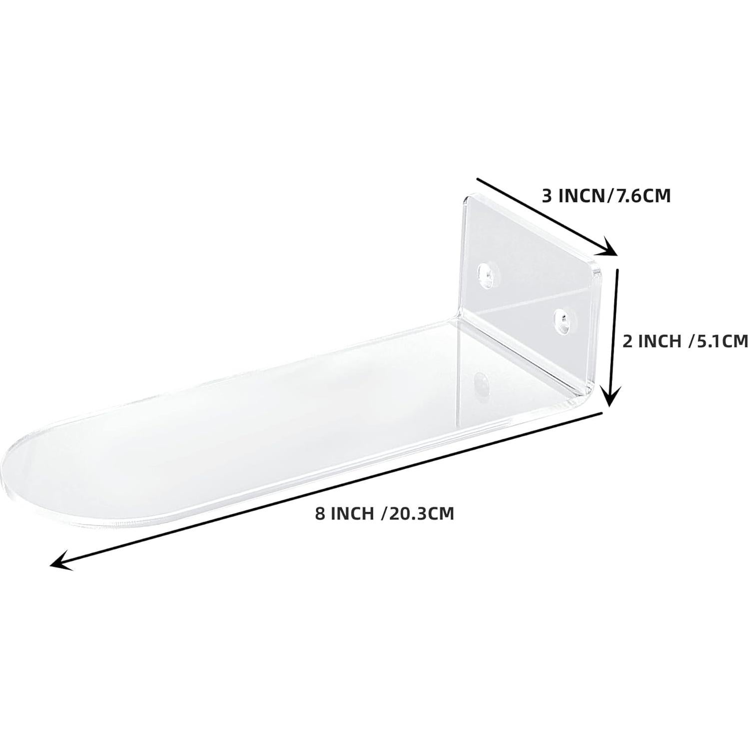 Estante Flotante para Zapatos IEEK 8 Piezas Acrílico Transparente