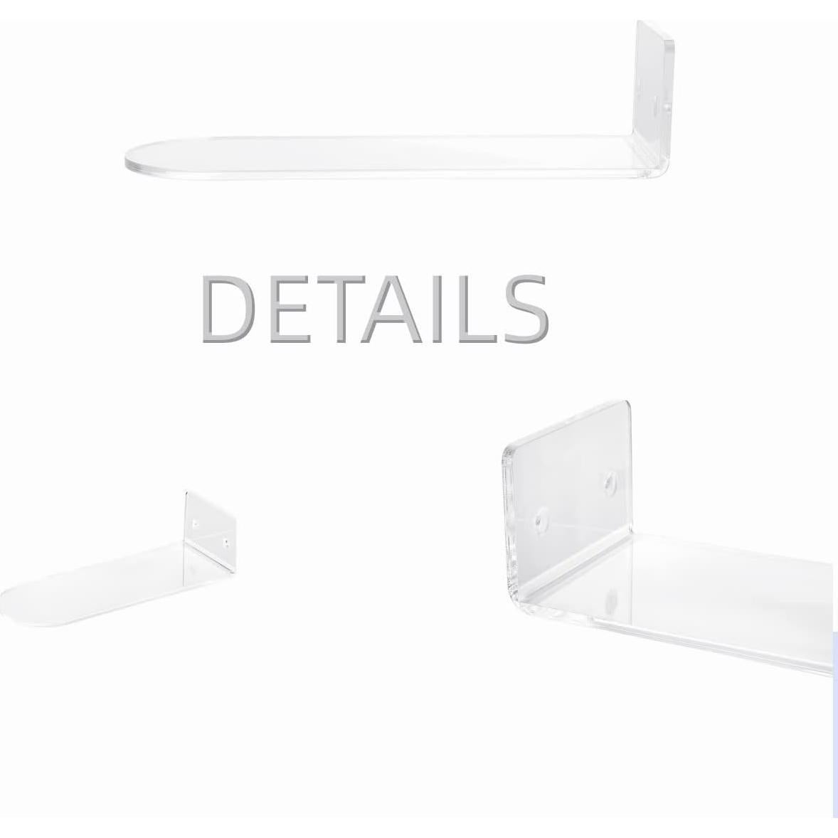 Estante Flotante para Zapatos IEEK 8 Piezas Acrílico Transparente