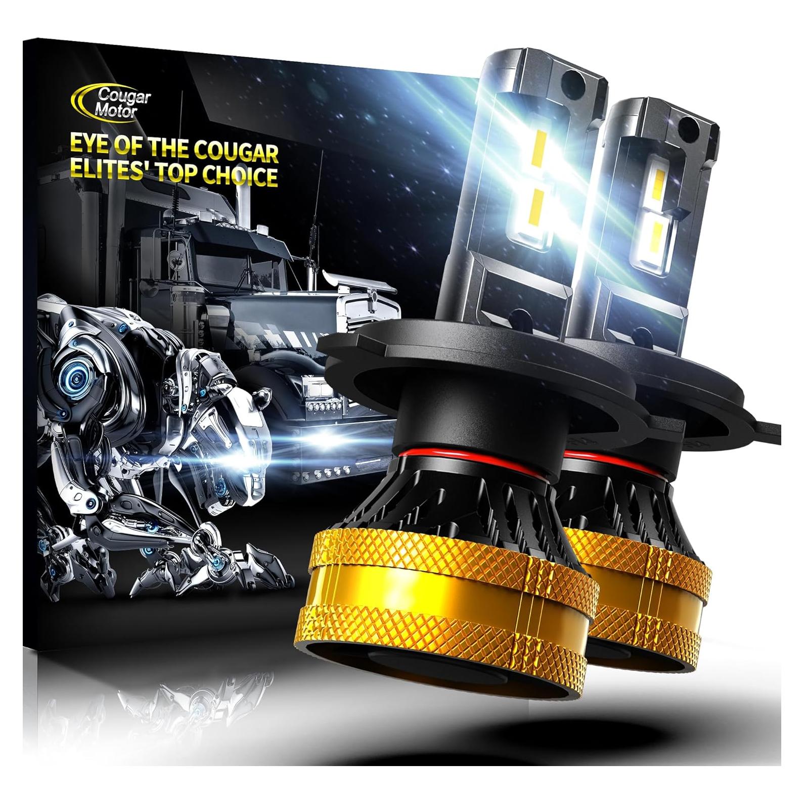 Bombillas de luz de niebla Cougar Motor H4 9003 6500K - Paquete de 2