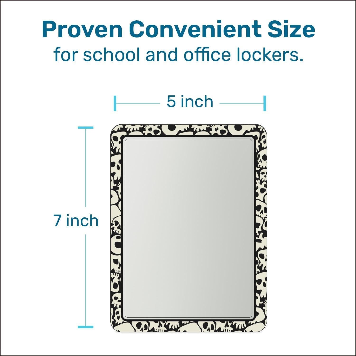 Locker Mirror Magnetic for School and Office, 100% Strong Magnetic Mirror for Locker, Colorful Design, 1 Pack, Stylish and Reliable Locker Accessories