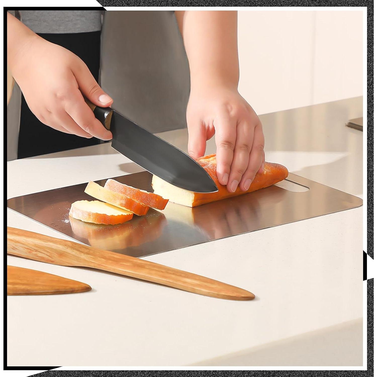 Juego de 3 Tablas de Cortar Acero Inoxidable Yaocom 15-23cm