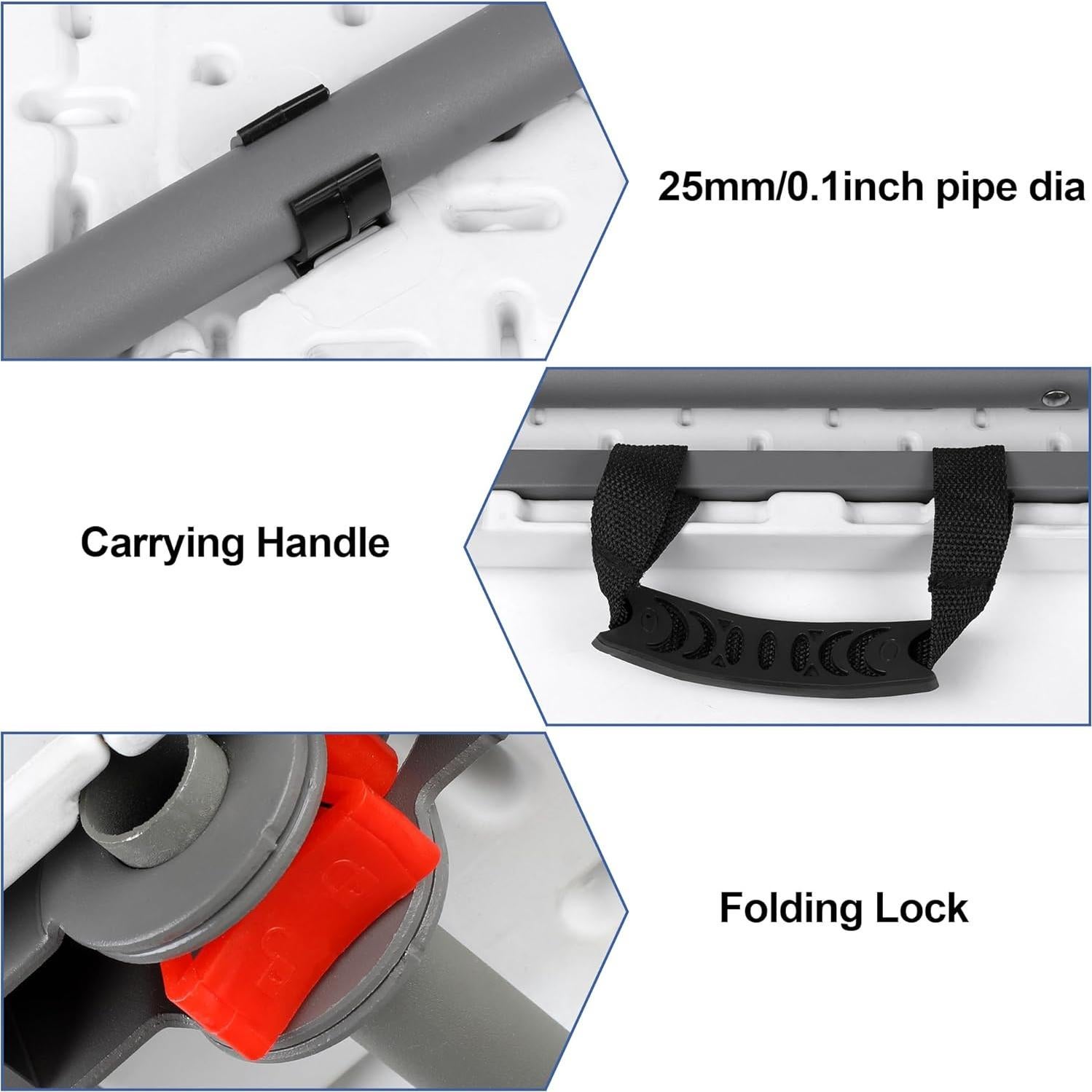 Mesa Plegable WGCTEK 1.22 m Blanca para Camping y Eventos