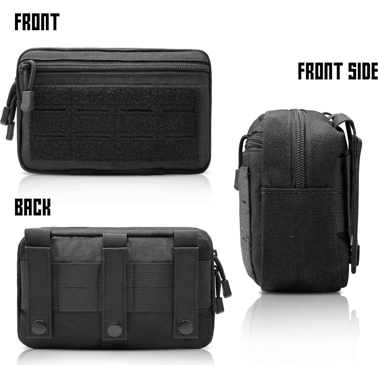 Pouch Táctico Molle VIIDOO Negro 20.6x13 cm Resistente al Agua