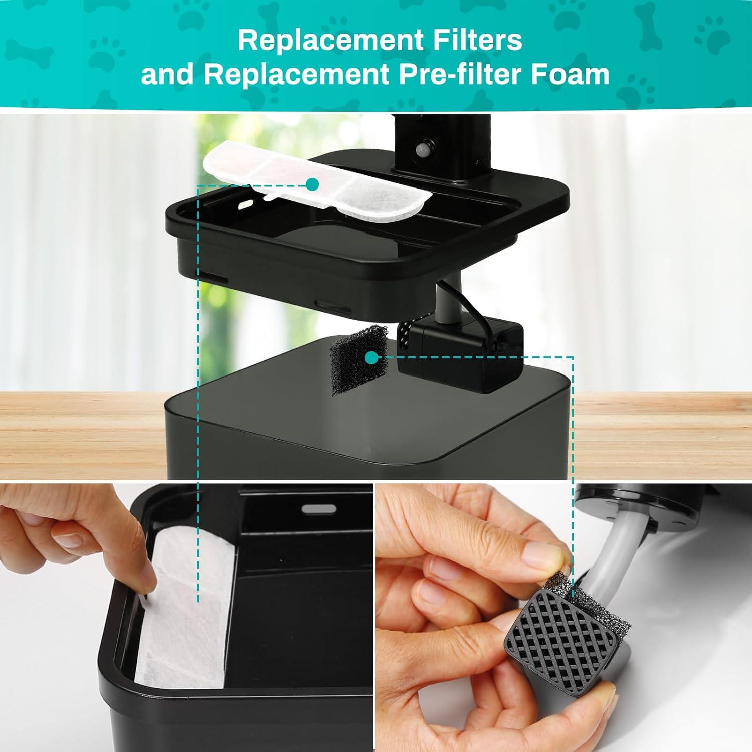 6 Filtros de Reemplazo SgurFin para Fuente de Agua 2.5L