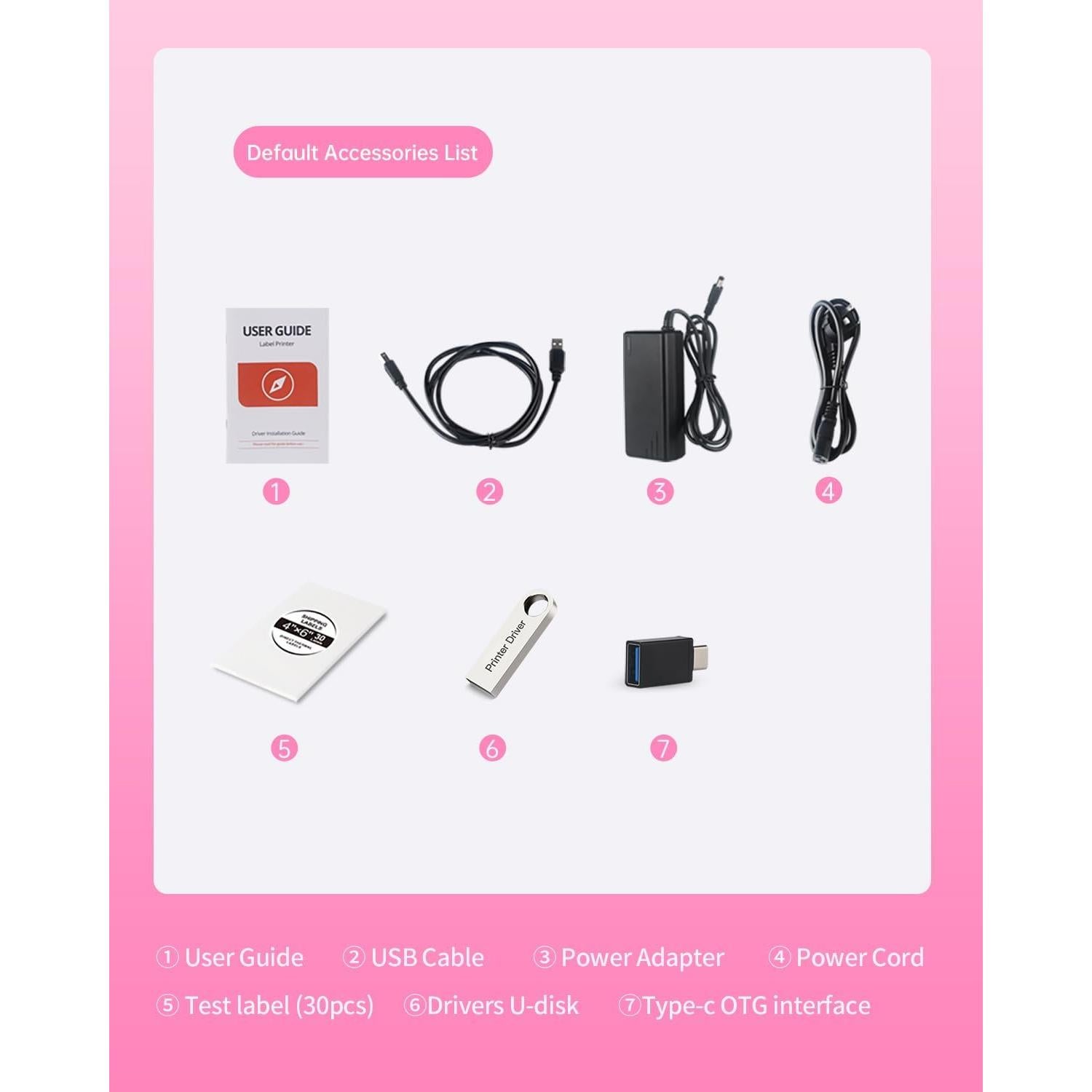 Impresora Térmica de Etiquetas Bluetooth Soonmark M4201 Rosa 4x6