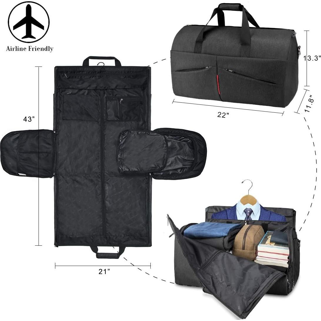 Bolsa de viaje convertible NUBILY 55L con compartimento para zapatos