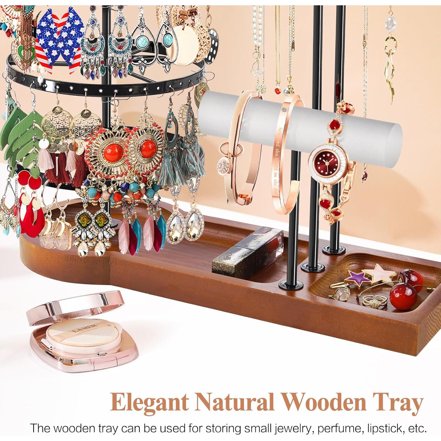 Organizador de Joyería KALYLOC, Soporte Giratorio 5 Niveles