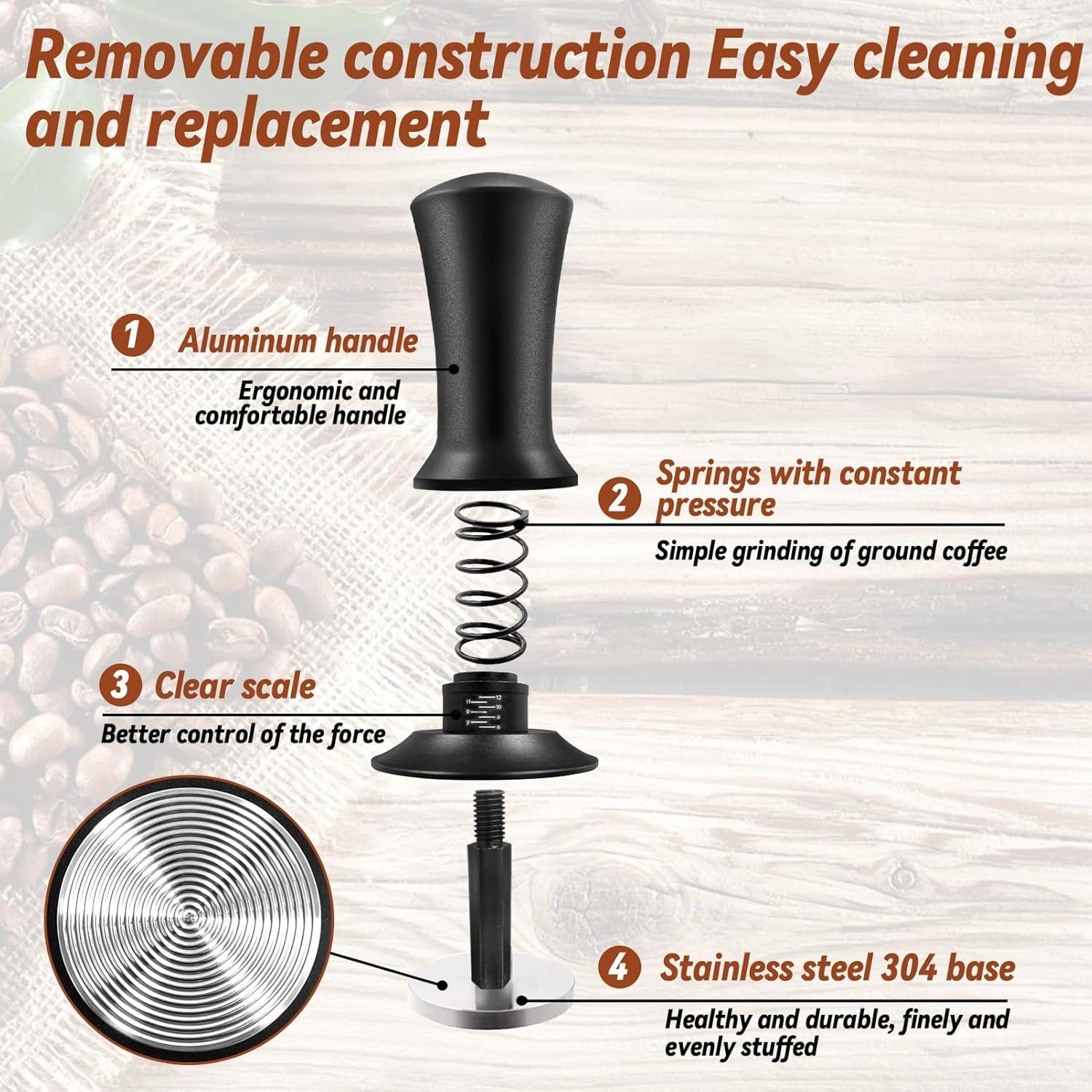 Kit de Accesorios para Espresso Wenosda 51mm con Tamper y Alfombrilla