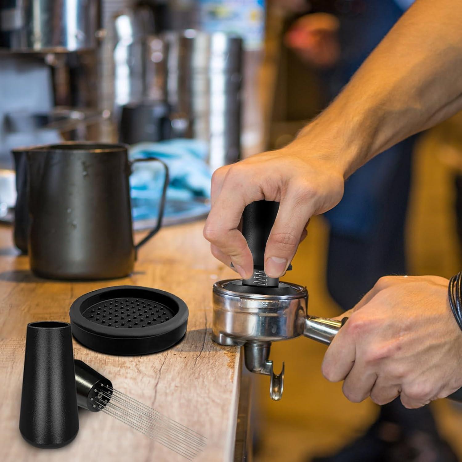 Kit de Accesorios para Espresso Wenosda 51mm con Tamper y Alfombrilla