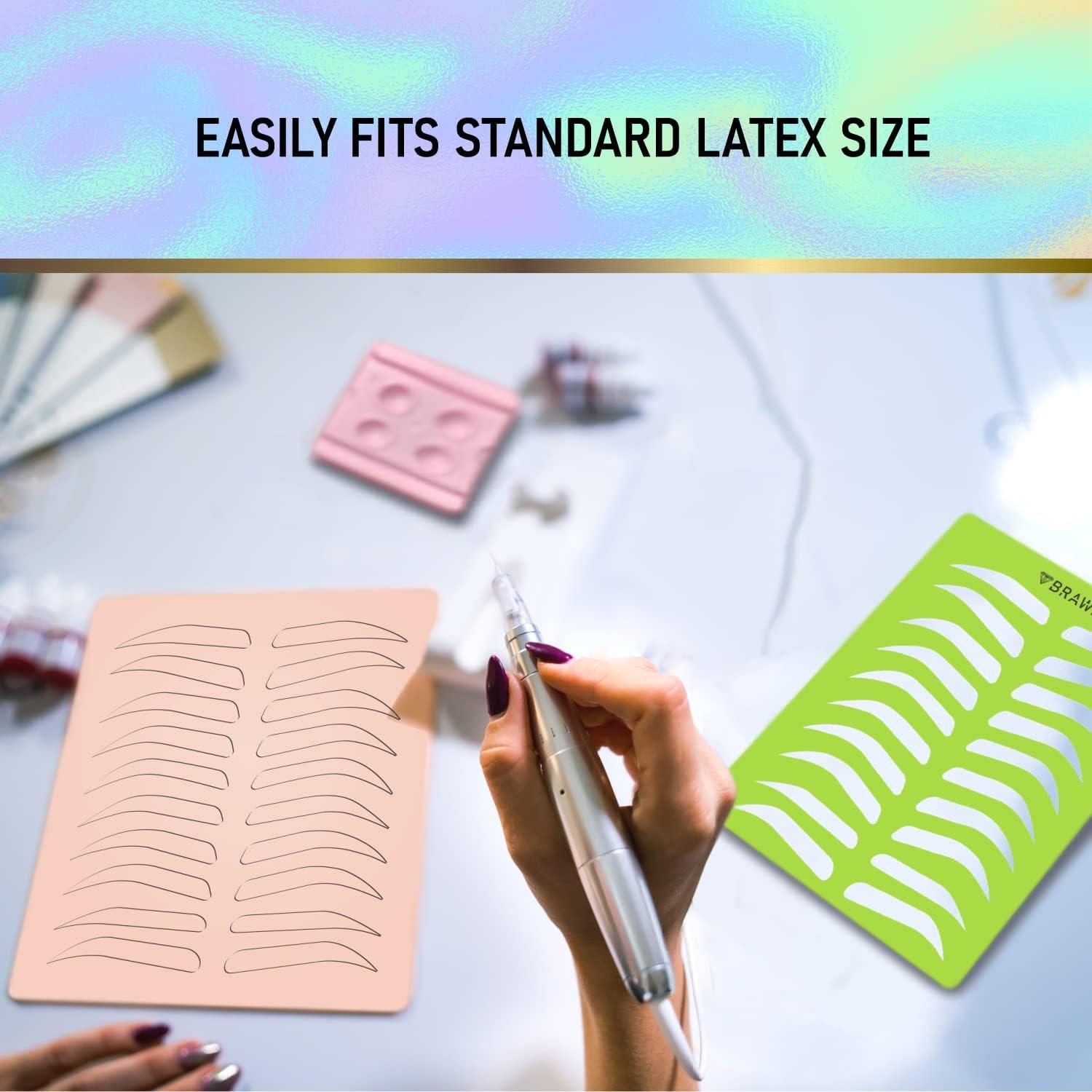 Plantilla de Cejas Reutilizable BRAWNA 10 Formas 19.5x14.5cm